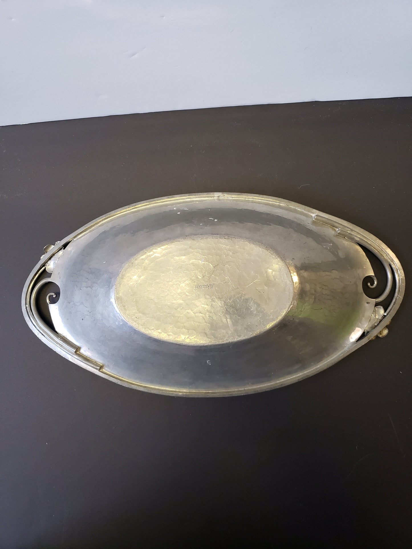 Serge Nekrassoff 1930S Hammered Pewter Dish