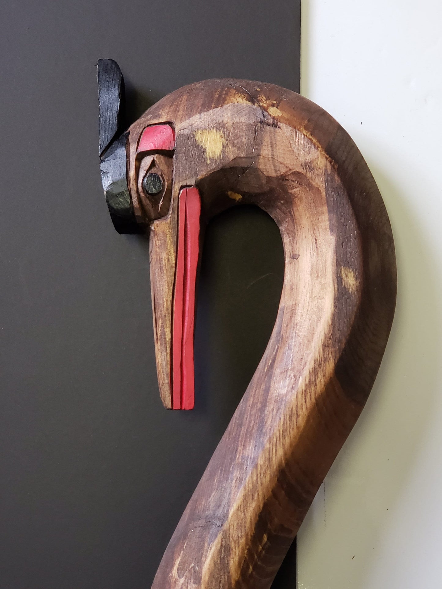 Heron/Salmon Carving, Heiltsuk First nations Wood Carver Carving West Coat First Nations Indigenous Art FREE SHIPPING