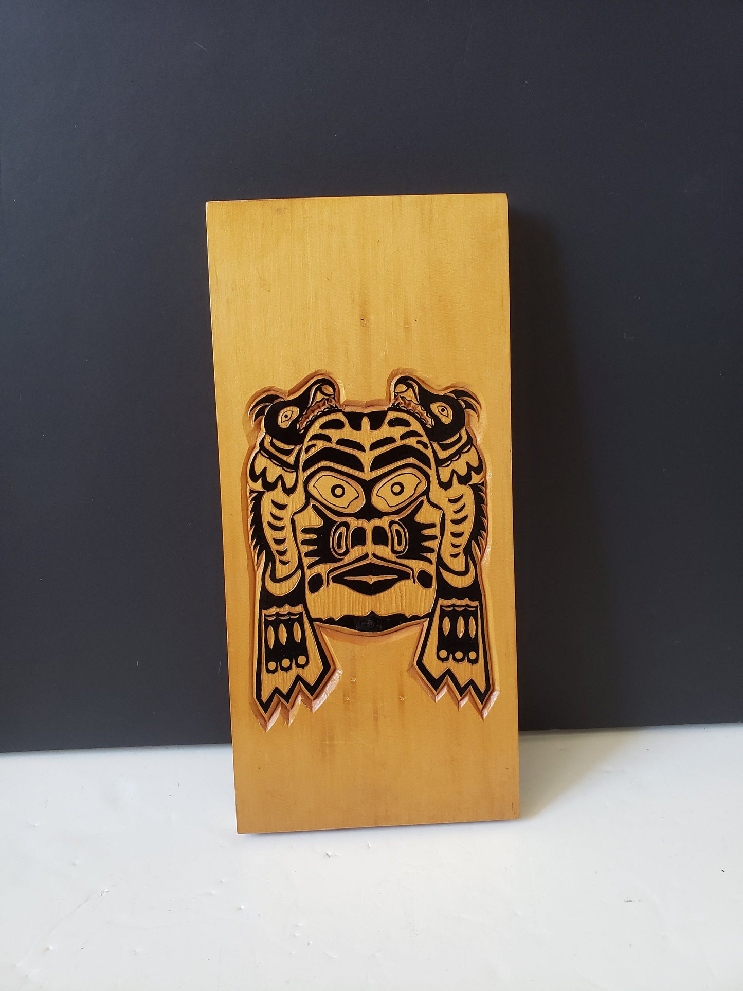 First Nations Mask Carving Plaque