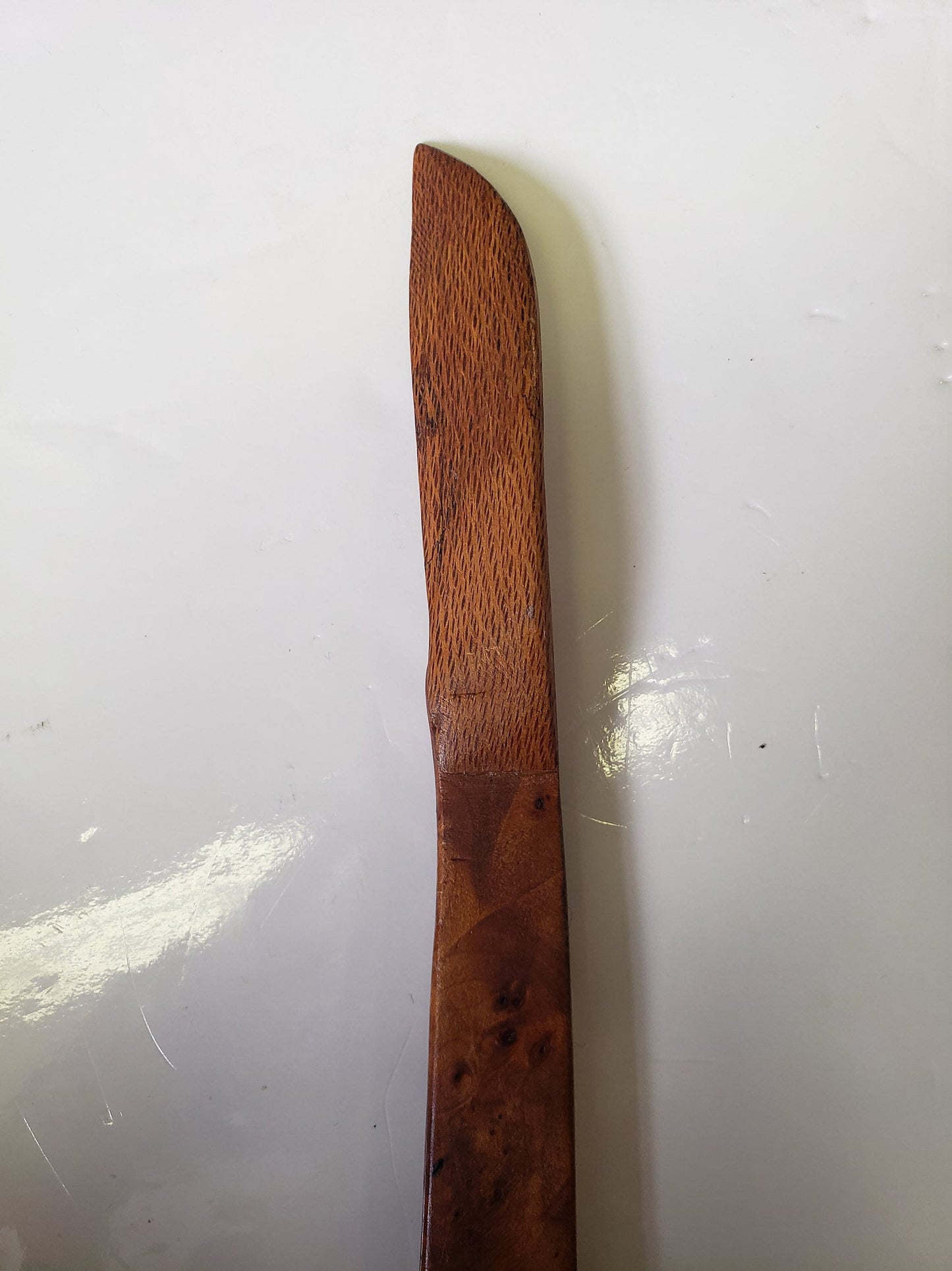 Signed Japanese Rare Engraved Fruitwood Letter Opener