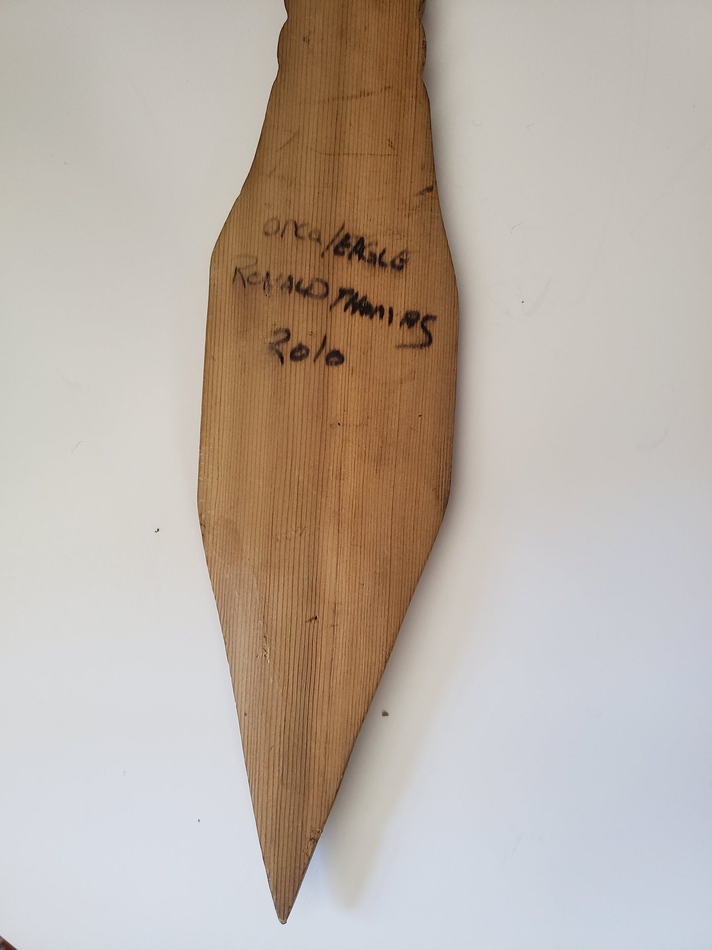 First Nations Ronald Thomas Signed Paddle