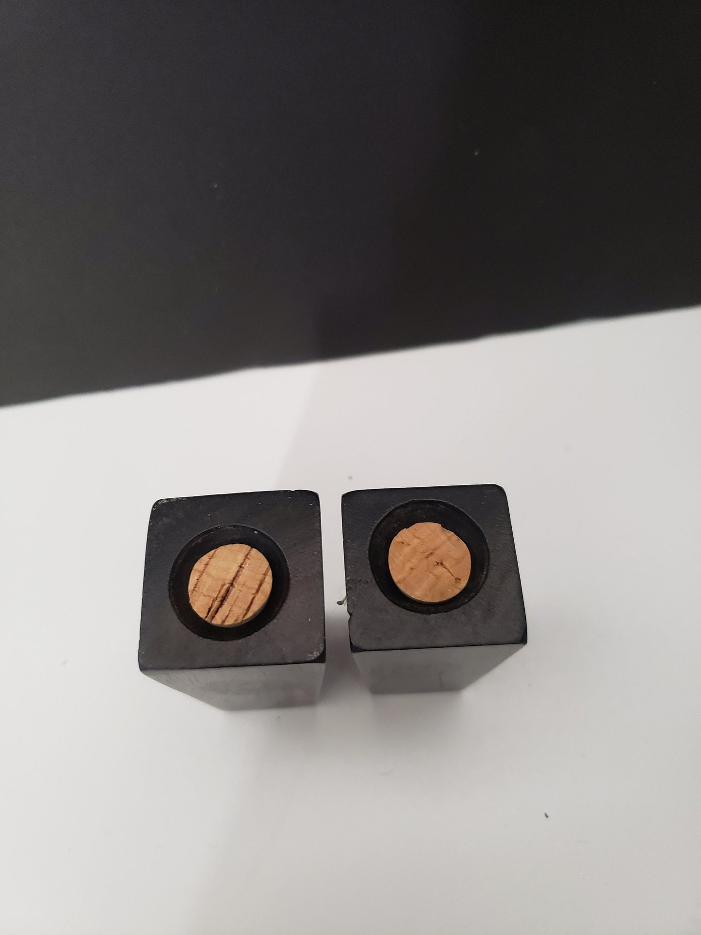 Rosewood Scrimshaw Salt & Pepper Shakers