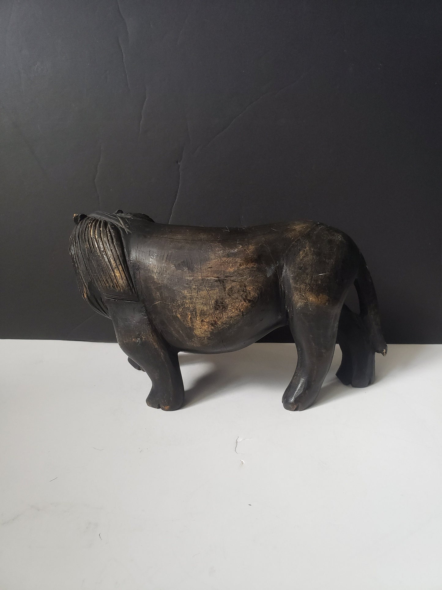 Vintage African Hardwood Lion