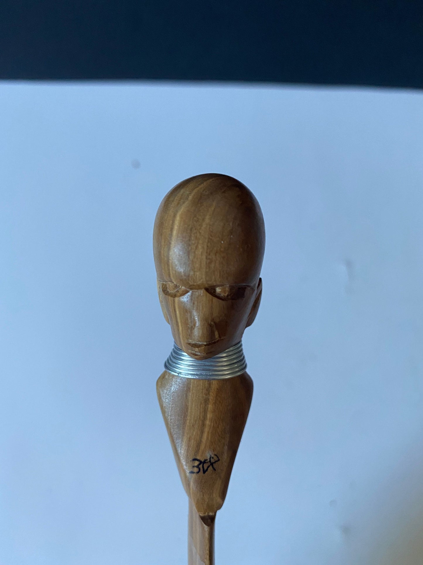 Westin African wooden vintage letter opener signed figural knife