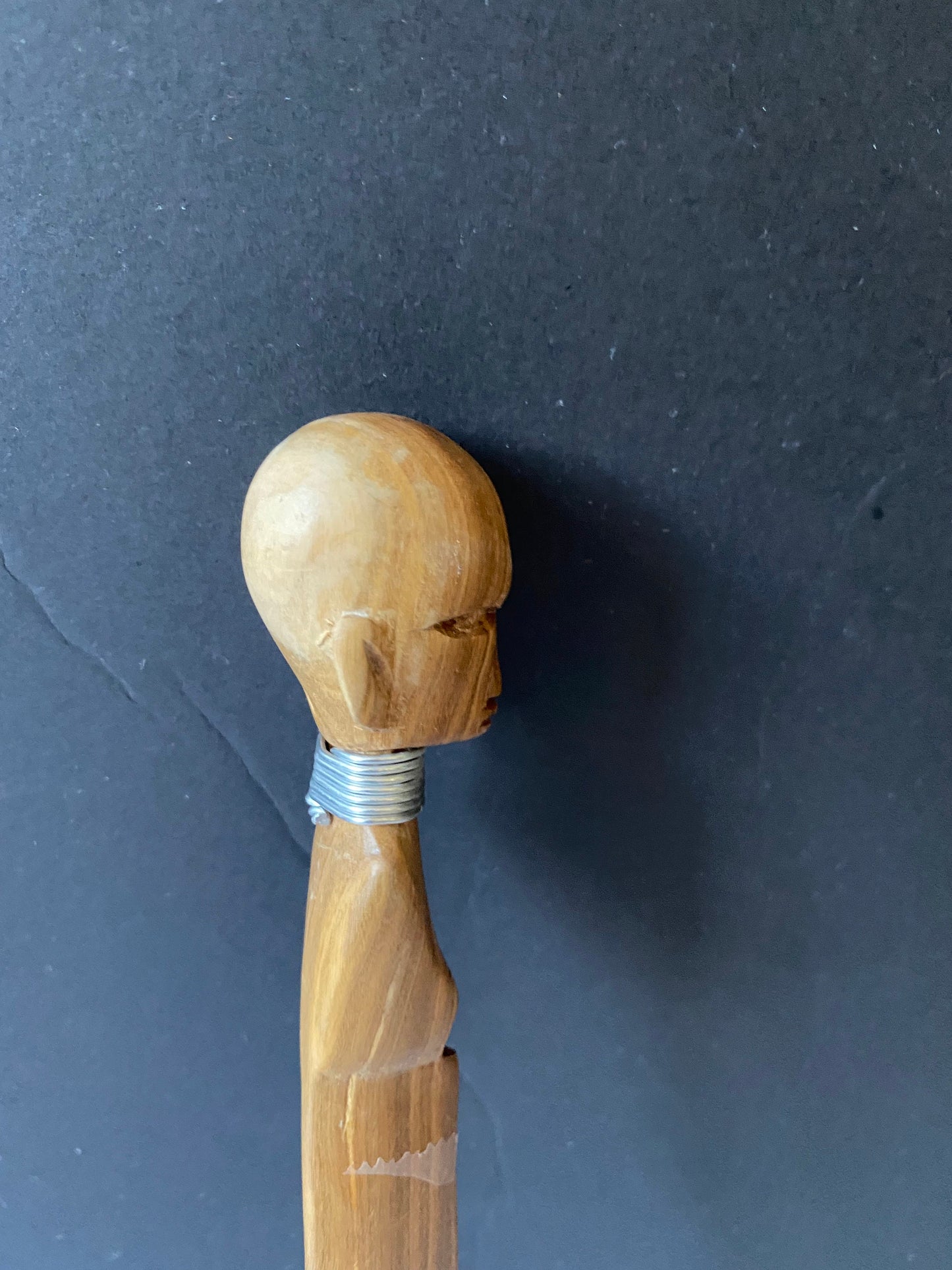 Westin African wooden vintage letter opener signed figural knife