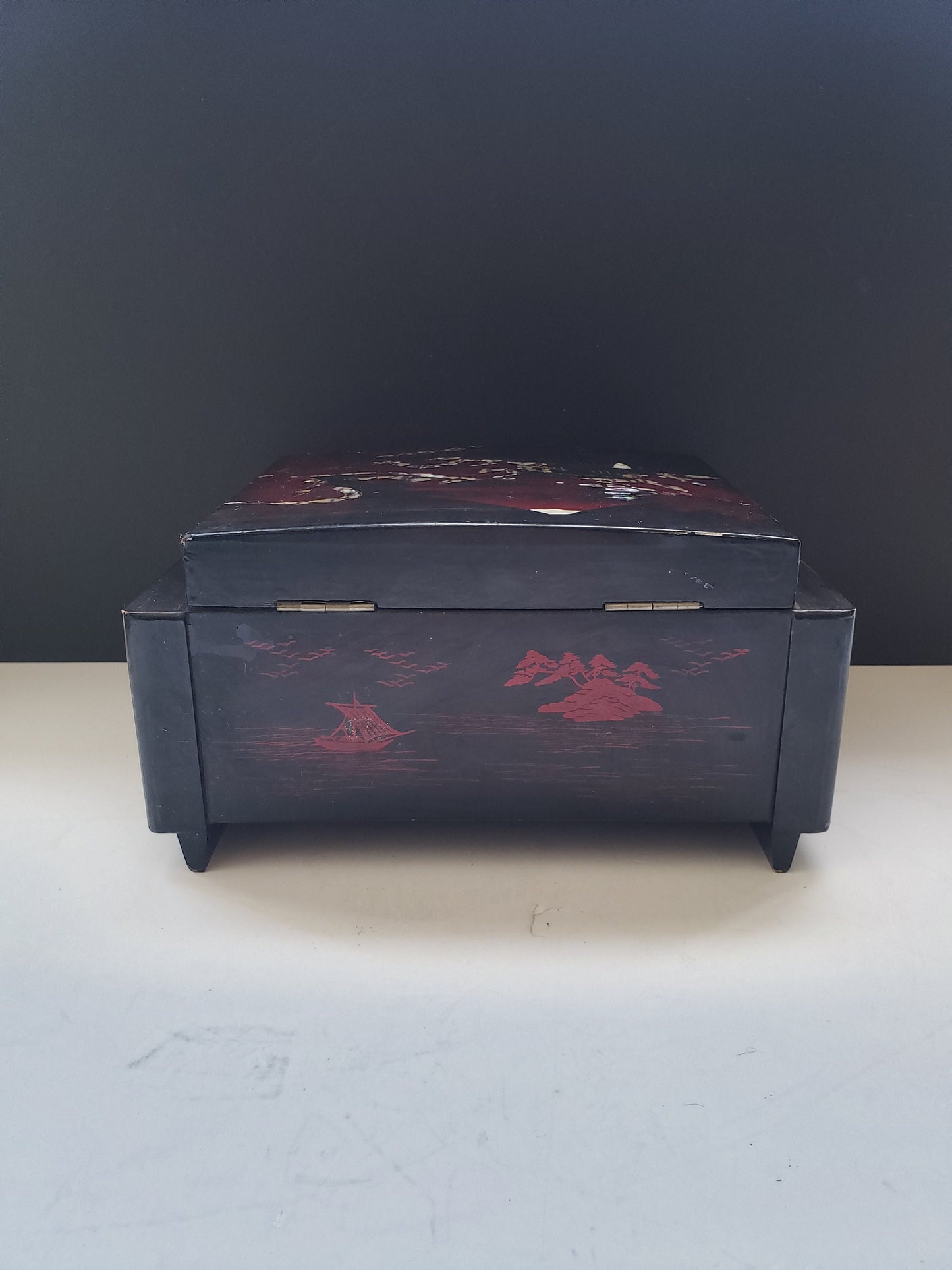 Vintage Japanese Lacquer Music Box