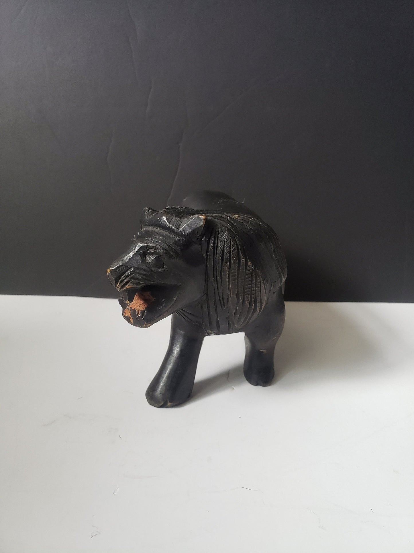 Vintage African Hardwood Lion