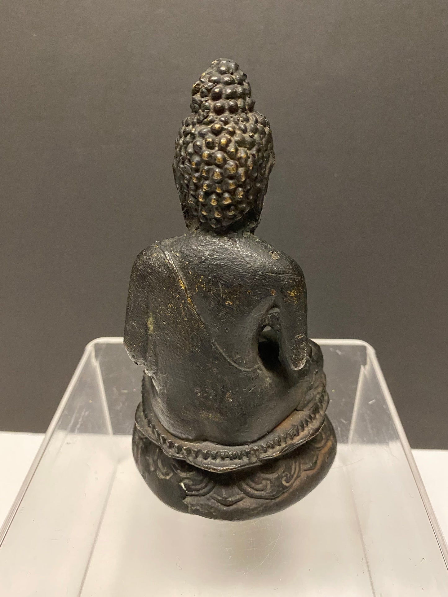 A 6 inch antique Chinese bronze buddha with Great patina