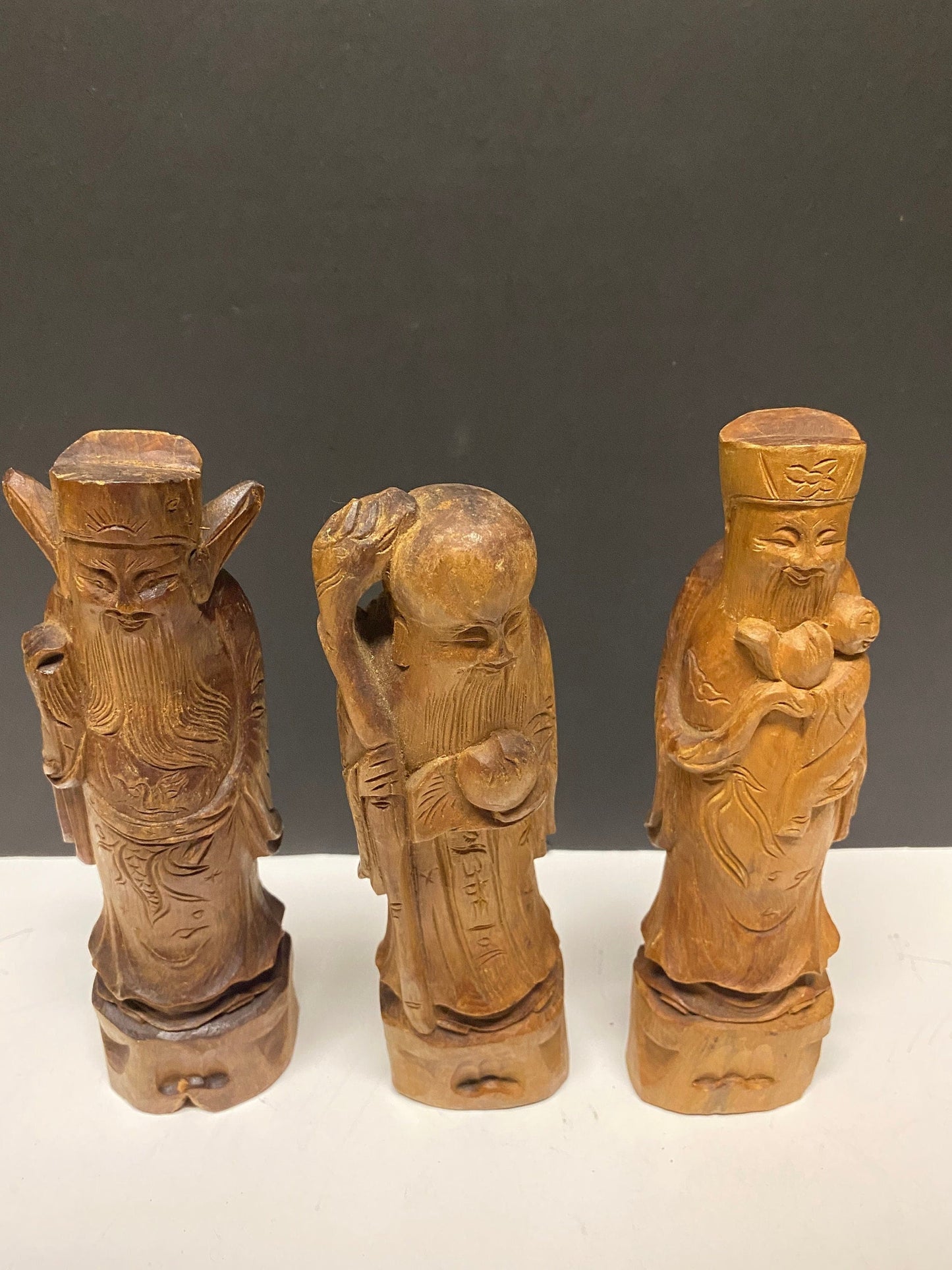 Fabulous set Chinese republic antique boxwood Confucius figures