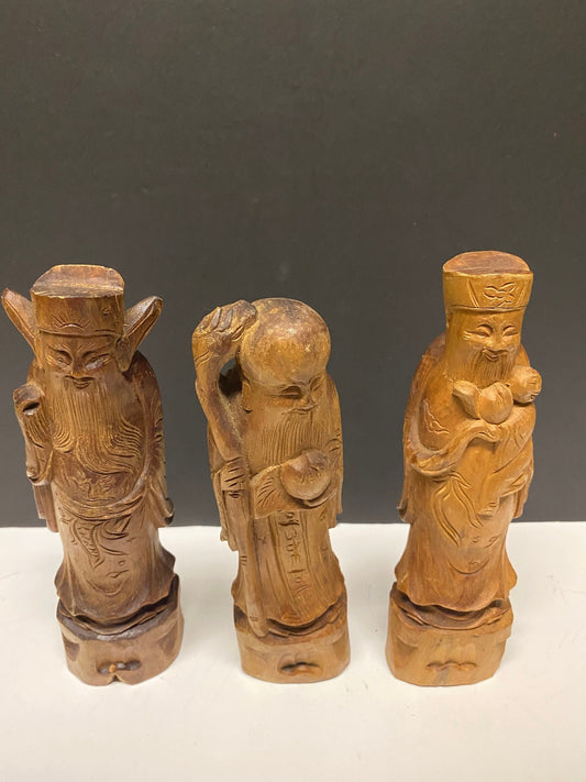 Fabulous set Chinese republic antique boxwood Confucius figures