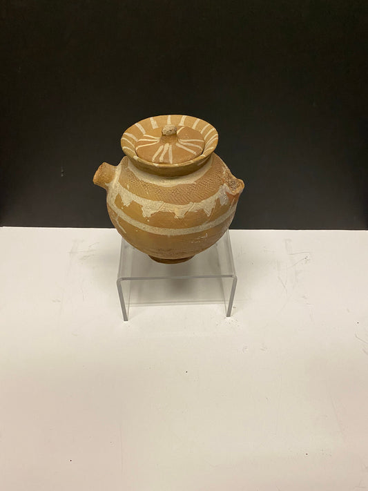 9 x 7 inch rare Archeological super old pre Colombian vessel with damage!  Museum quality piece with  true character