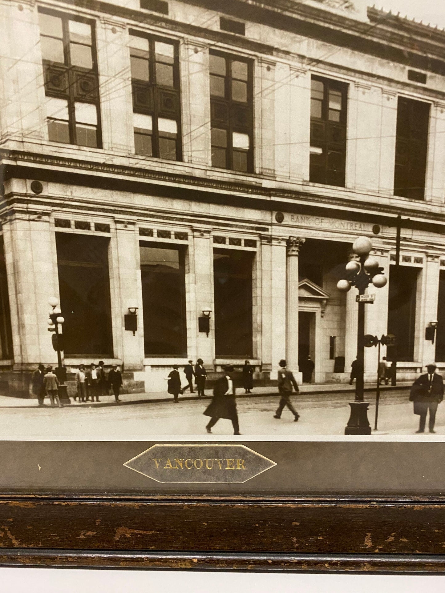 Very rare and utterly fabulous 1920s black-and-white photograph of Granville Street in Vancouver BC framed Vancouver history wow-