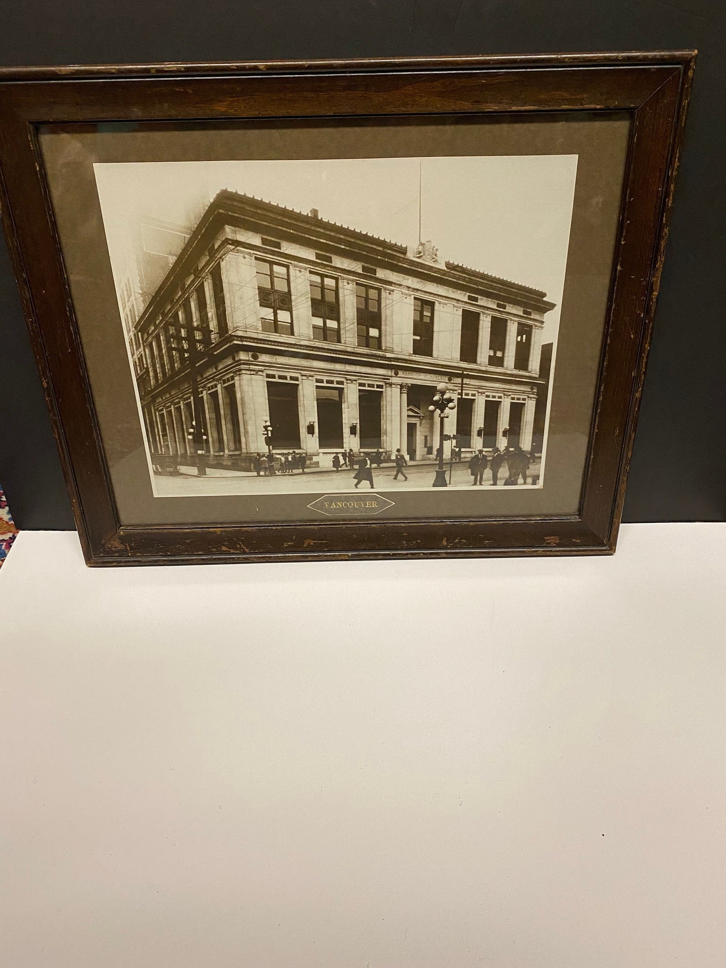 Very rare and utterly fabulous 1920s black-and-white photograph of Granville Street in Vancouver BC framed Vancouver history wow-