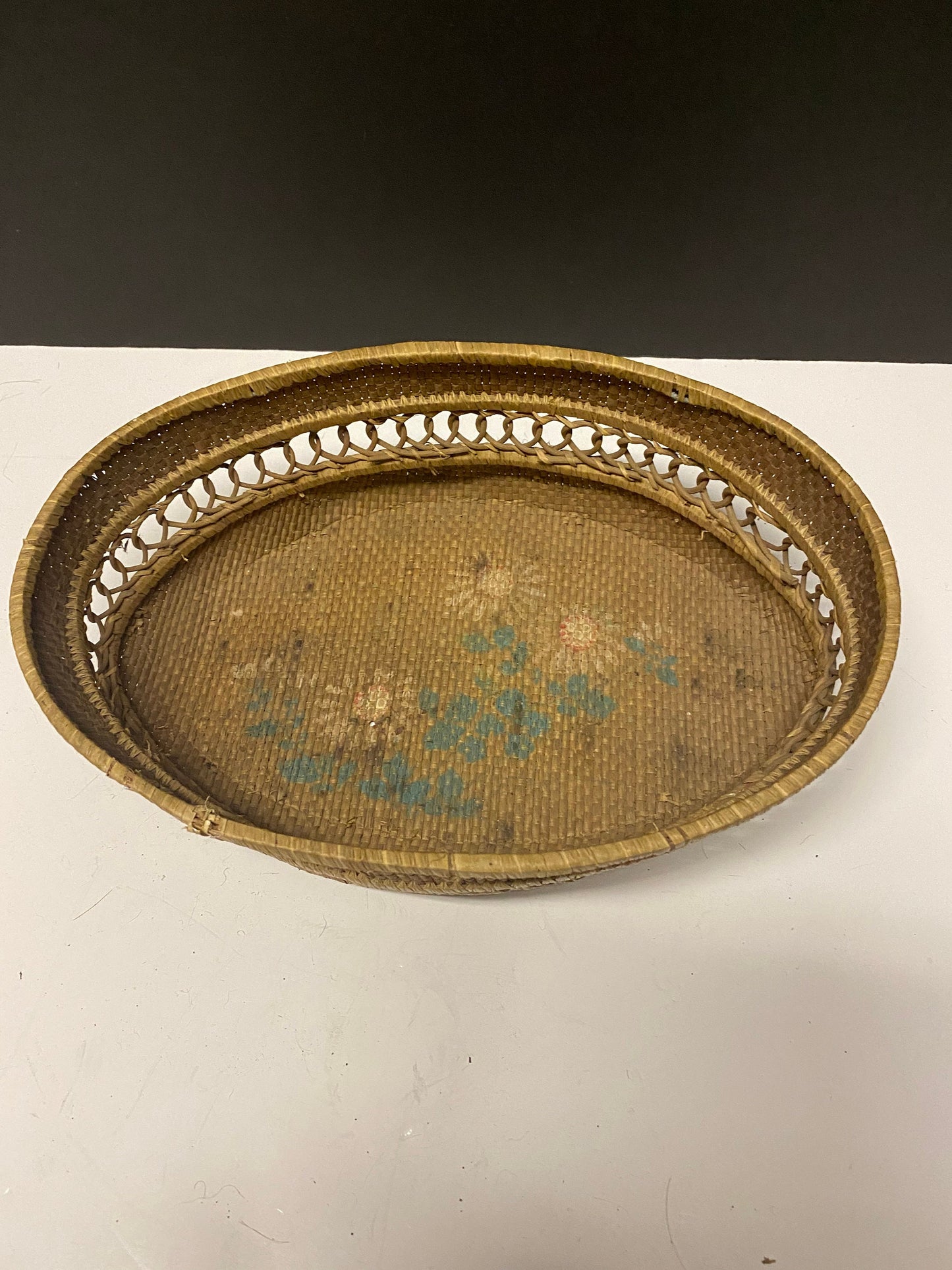 A Sensational 11 x 7 primitive Indigenous early 19th century west coast Canadian basket great condition and Museum quality - wow