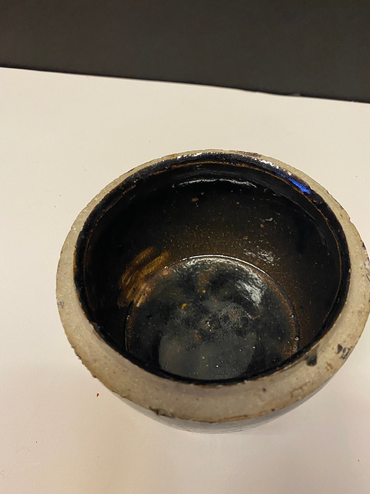 An A Absolutely stunning Antique Chinese soy glazed lidded pot 4 x 3 inches and wonderful condition museum piece texture dream