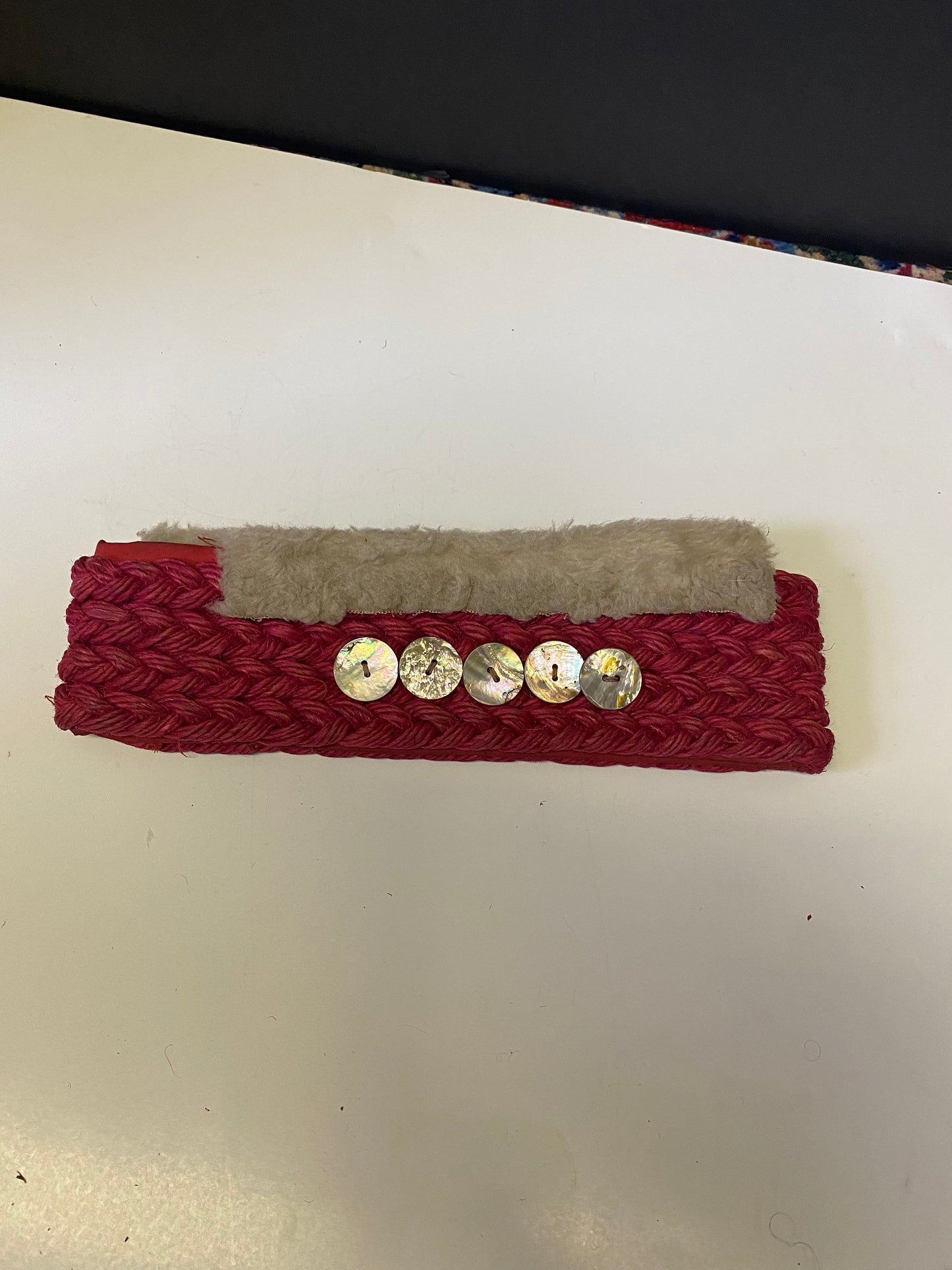 A  One of a kind authentic signed Tony Hunt Senior Indigenous head piece with mother of pearl buttons  museum quality