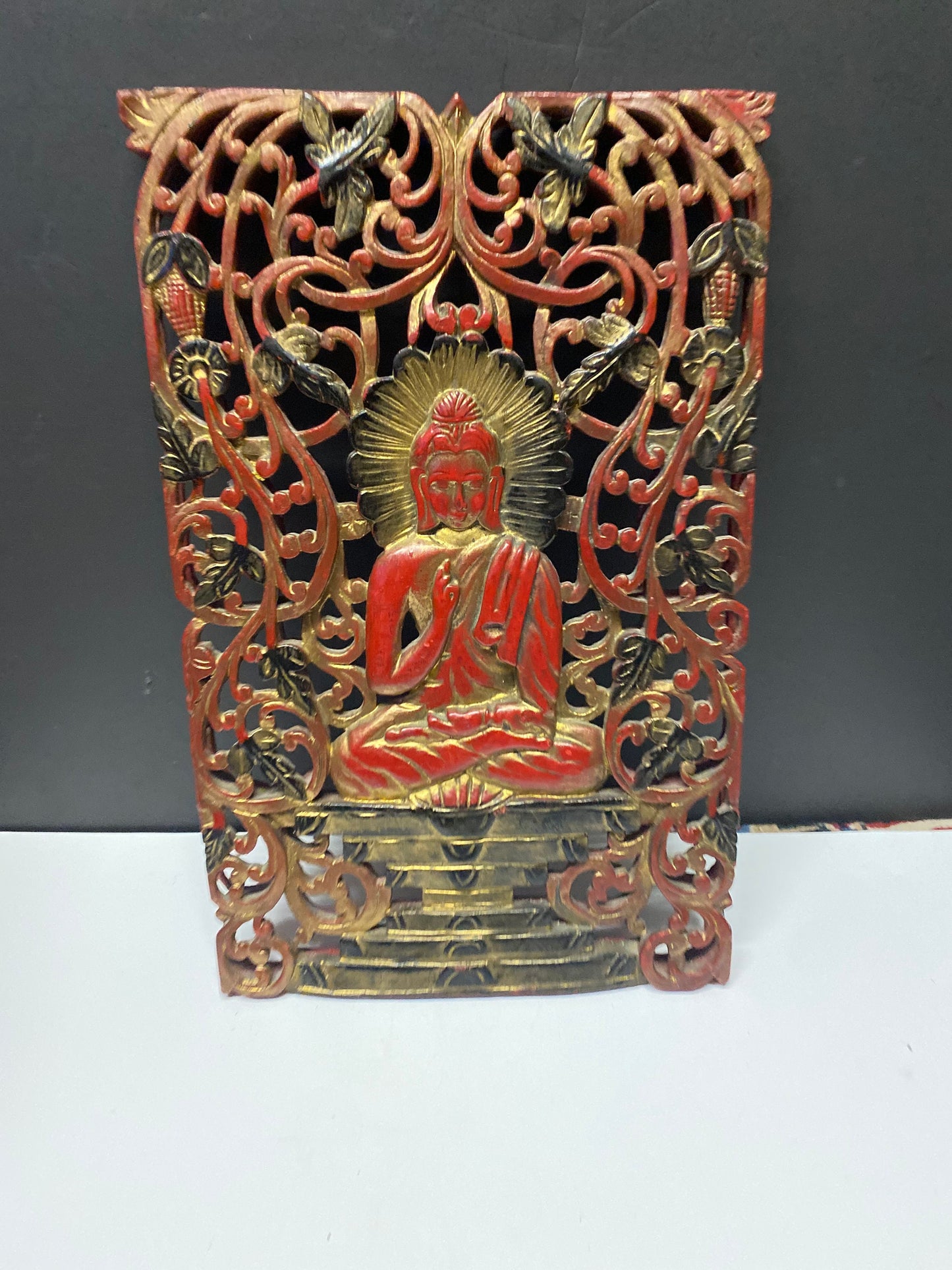 A Rare absolutely fabulous 19 x 13 Antique and tibetan religious plaque Unbelievable craftsmanship tiny damage wow wow wow!!