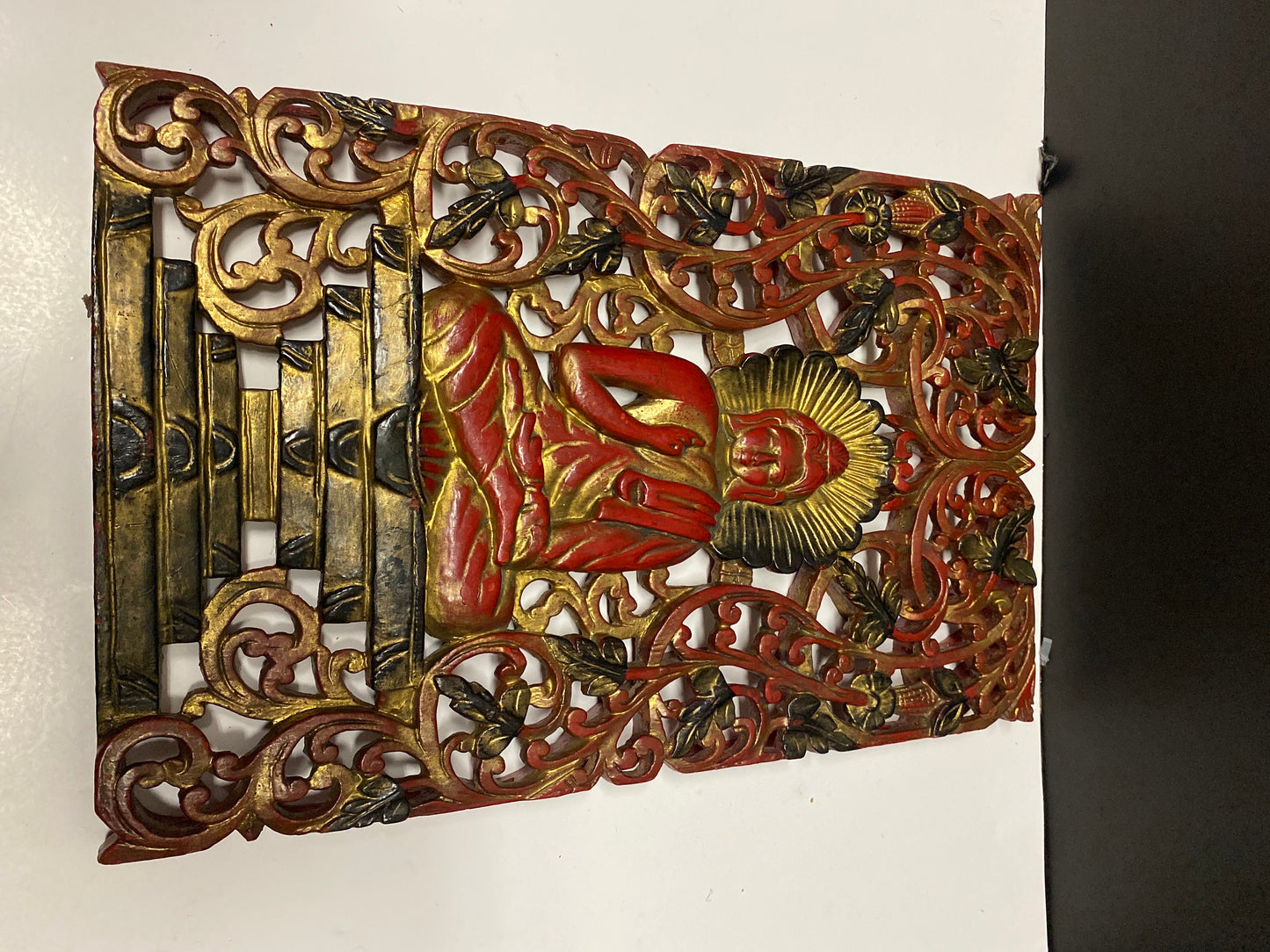 A Rare absolutely fabulous 19 x 13 Antique and tibetan religious plaque Unbelievable craftsmanship tiny damage wow wow wow!!