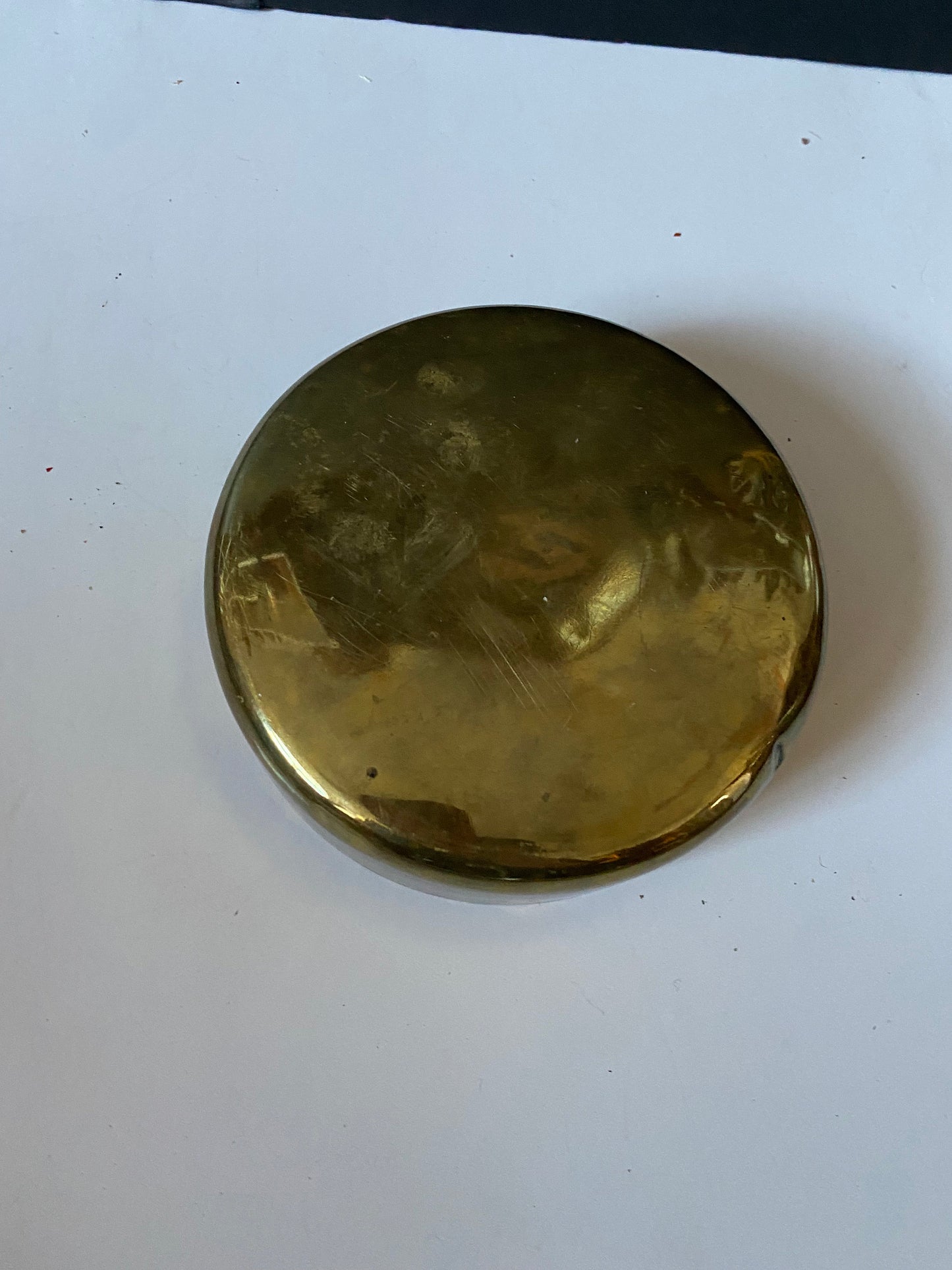 Antique and chinese brass and copper lidded box 6 x 2 inches Wonderful detail and quality -Ready to use or gift