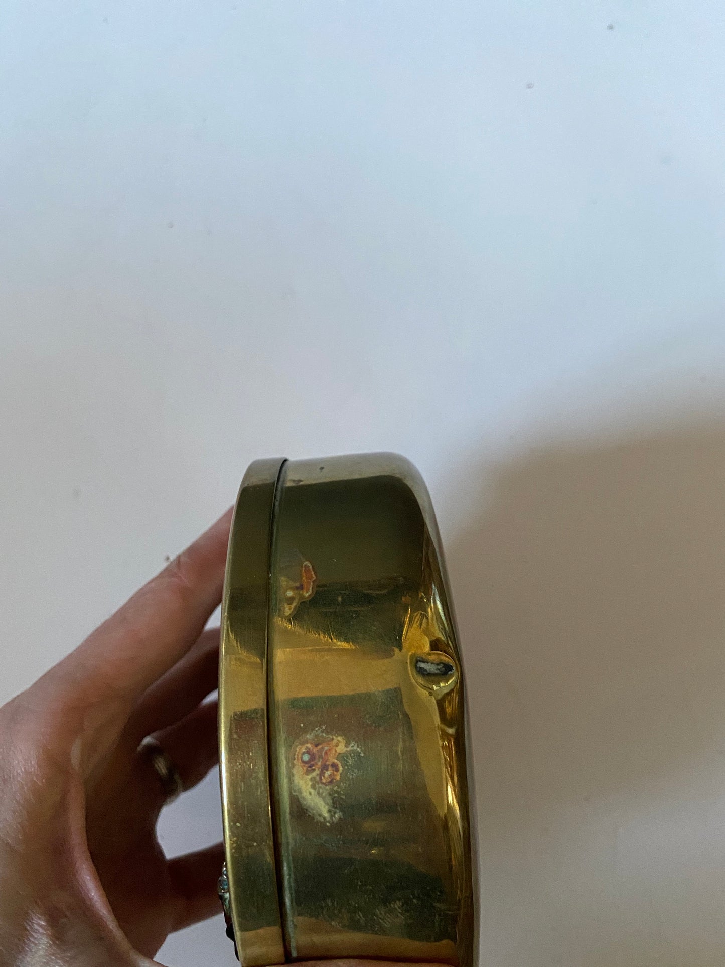 Antique and chinese brass and copper lidded box 6 x 2 inches Wonderful detail and quality -Ready to use or gift
