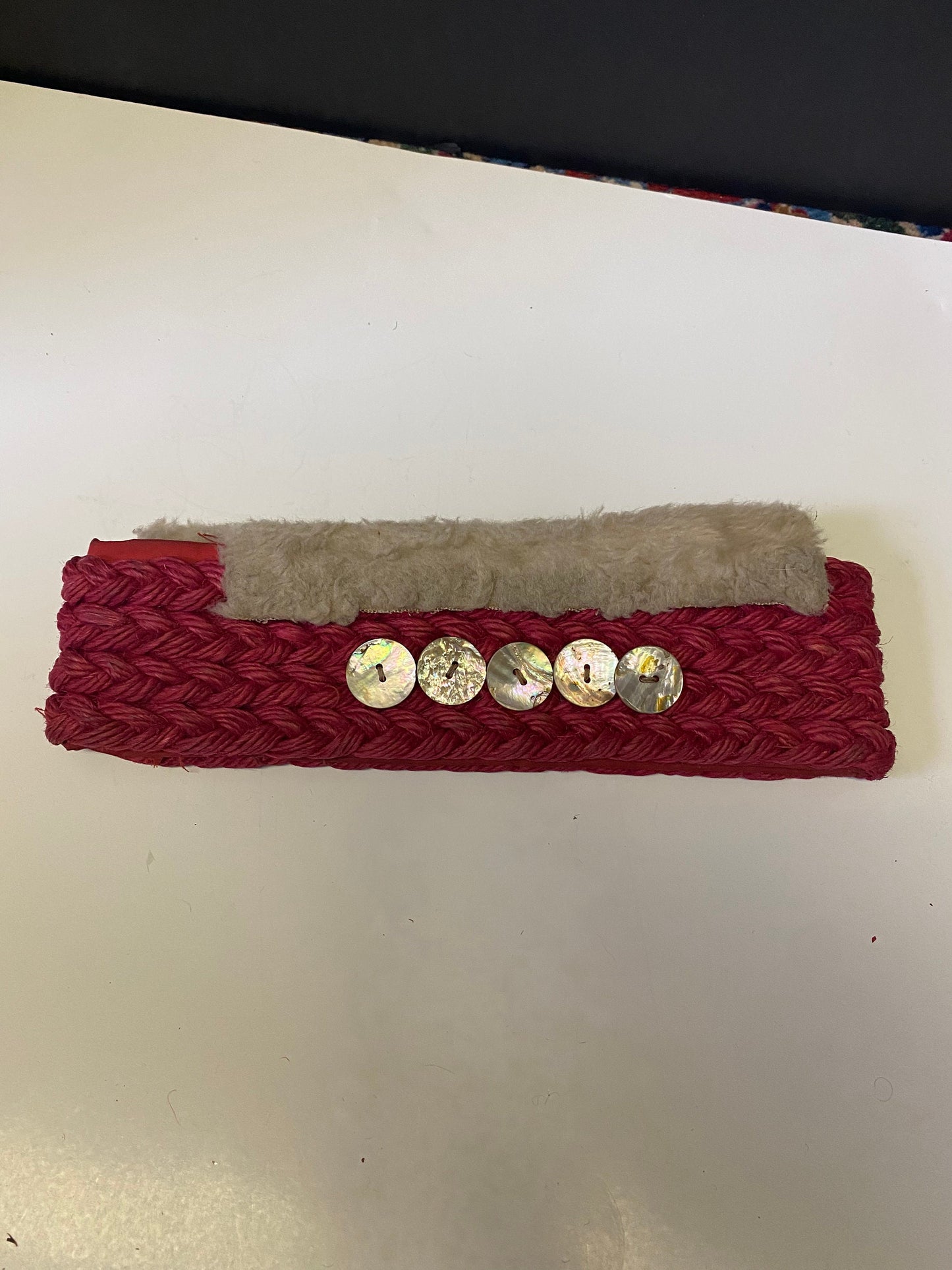 A  One of a kind authentic signed Tony Hunt Senior Indigenous head piece with mother of pearl buttons  museum quality