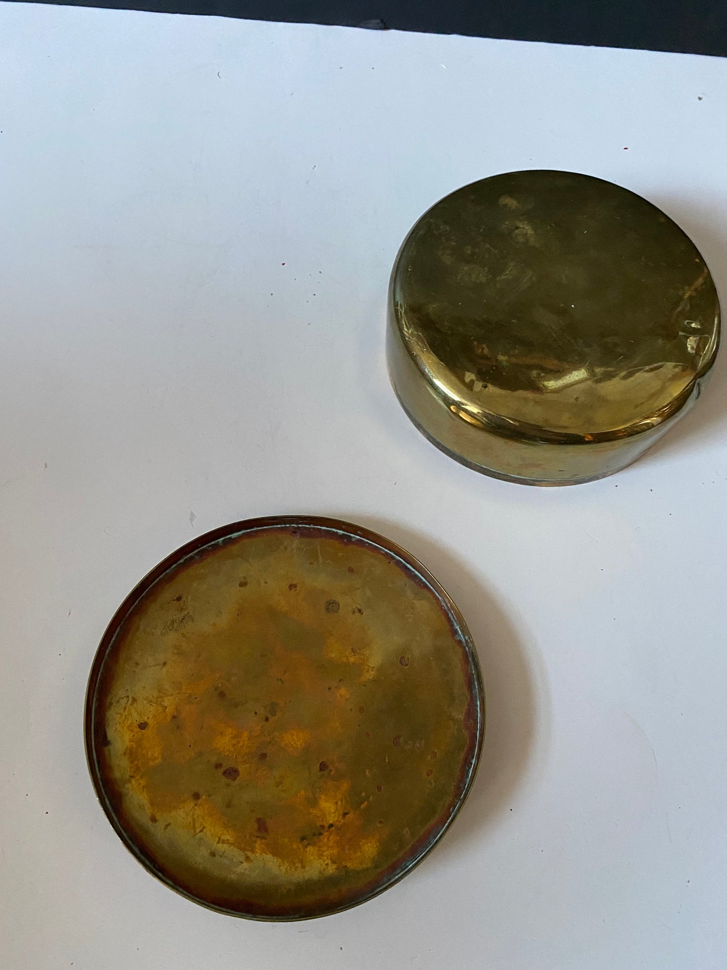 Antique and chinese brass and copper lidded box 6 x 2 inches Wonderful detail and quality -Ready to use or gift