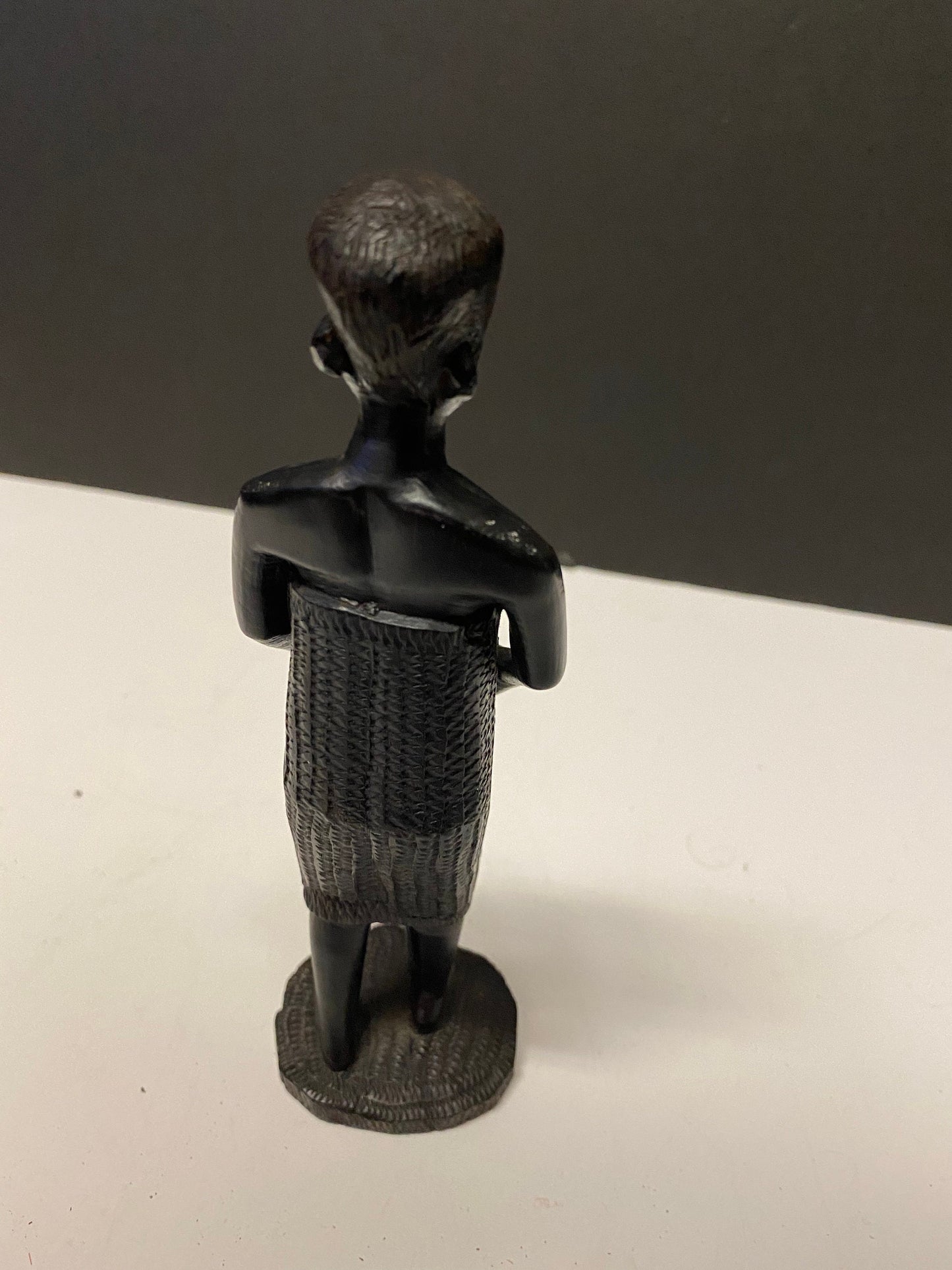 Fabulous 7 inch West African carved wooden statue of a woman well modelled wow