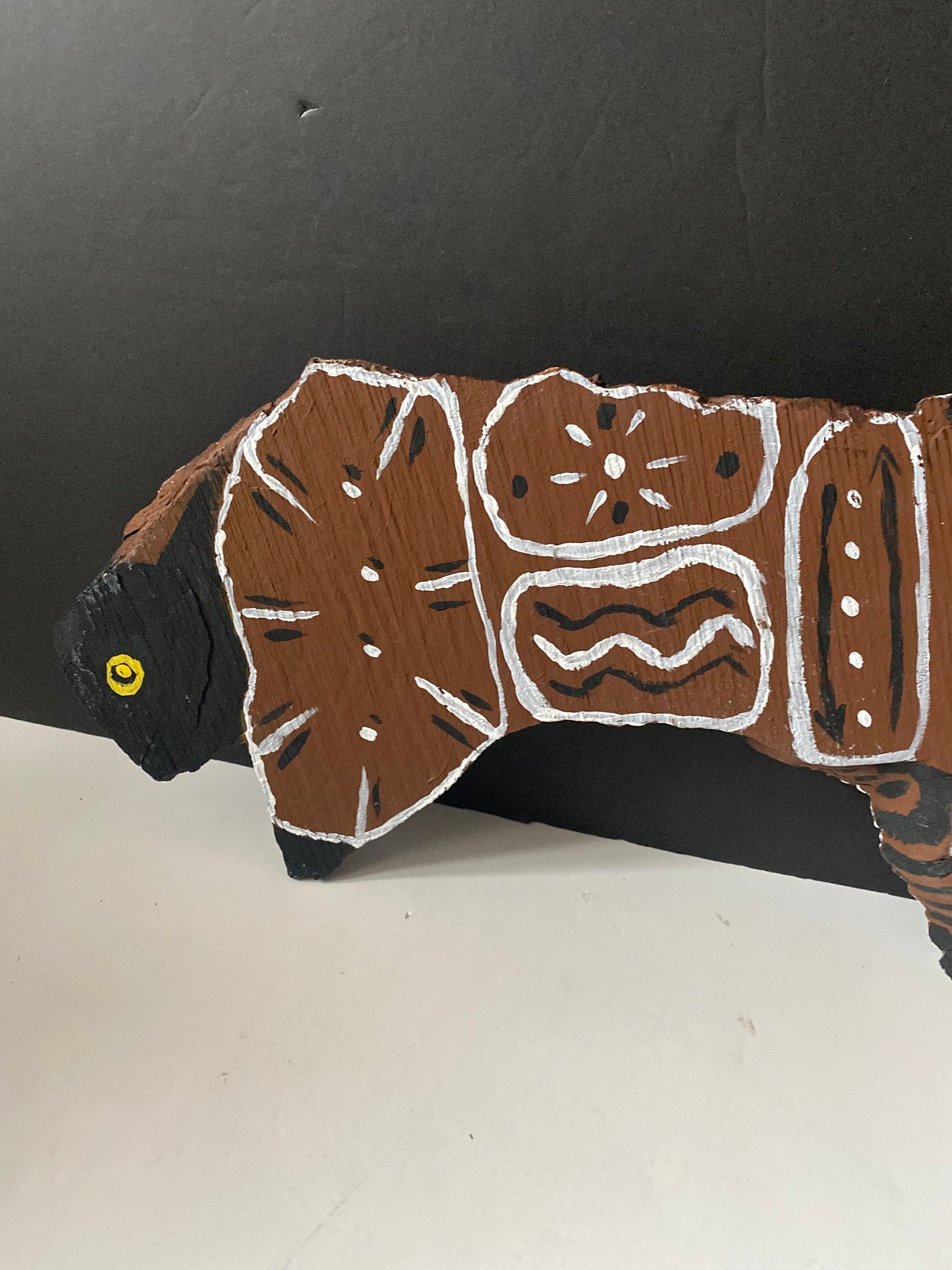 Rare fantastic Canadian Indigenous plains antique folk art carved and painted Buffalo Absolutely gorgeous example museum quality!