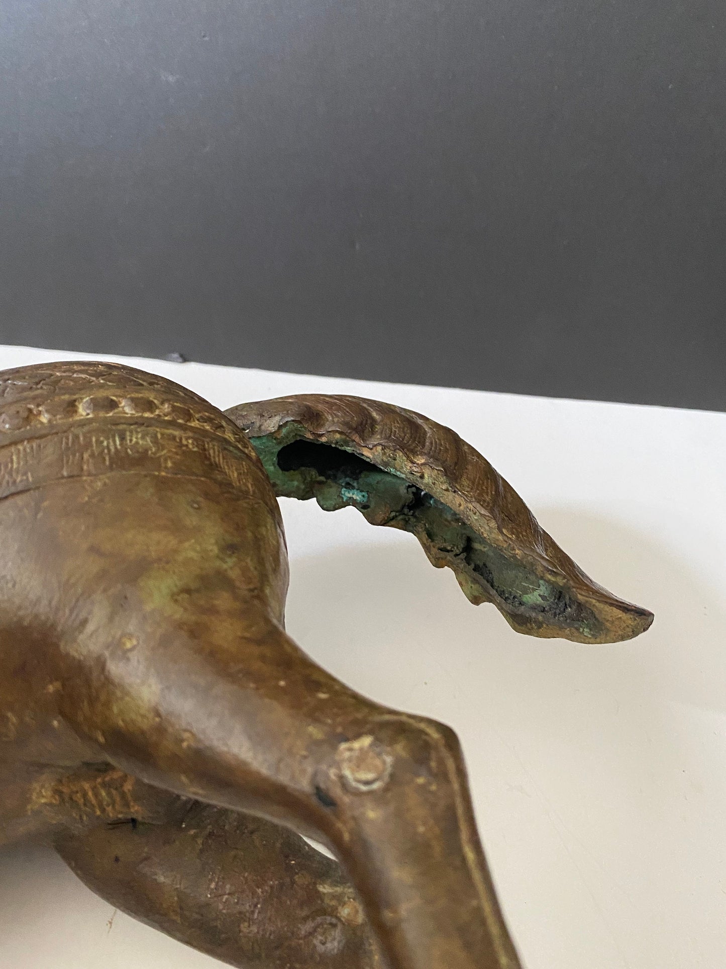 A Absolutely fantastic 15 inch high by 14 inches long detailed bronze galloping horse good weight old old patina One of a kind