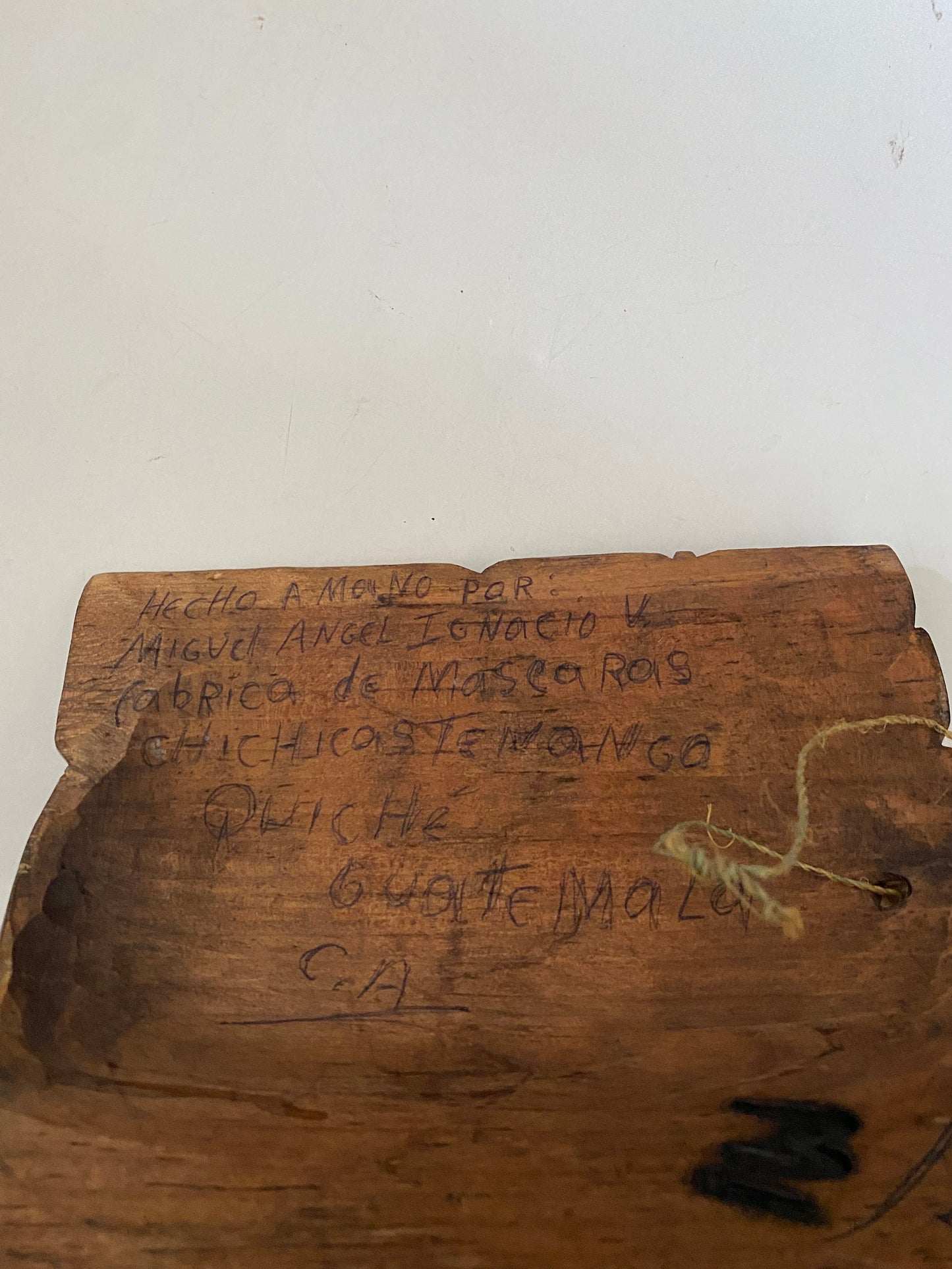 Very unusual fantastic 8 x 7 antique Guatemalan signed mask info on back see photos great detail High quality mask