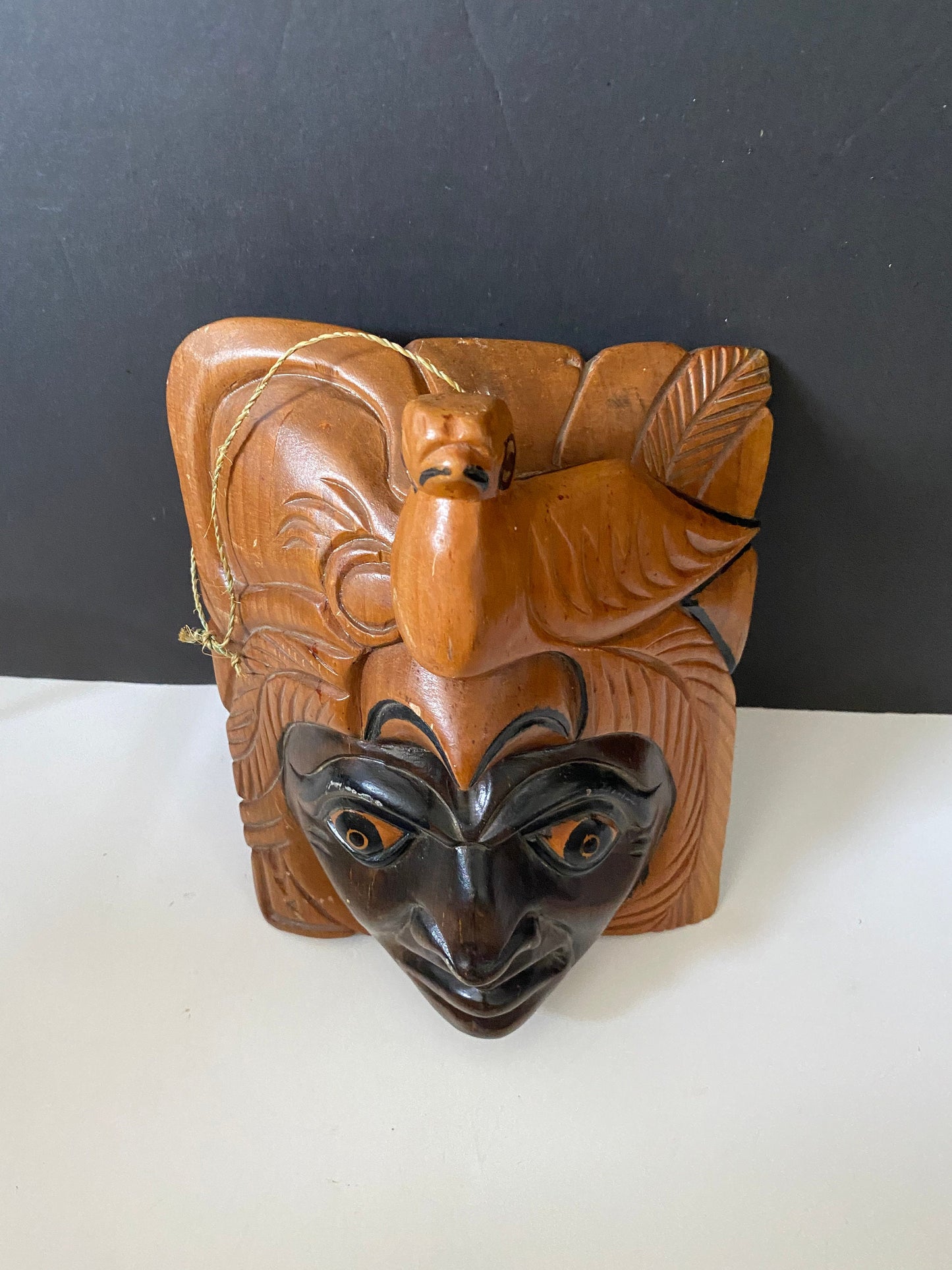 Very unusual fantastic 8 x 7 antique Guatemalan signed mask info on back see photos great detail High quality mask