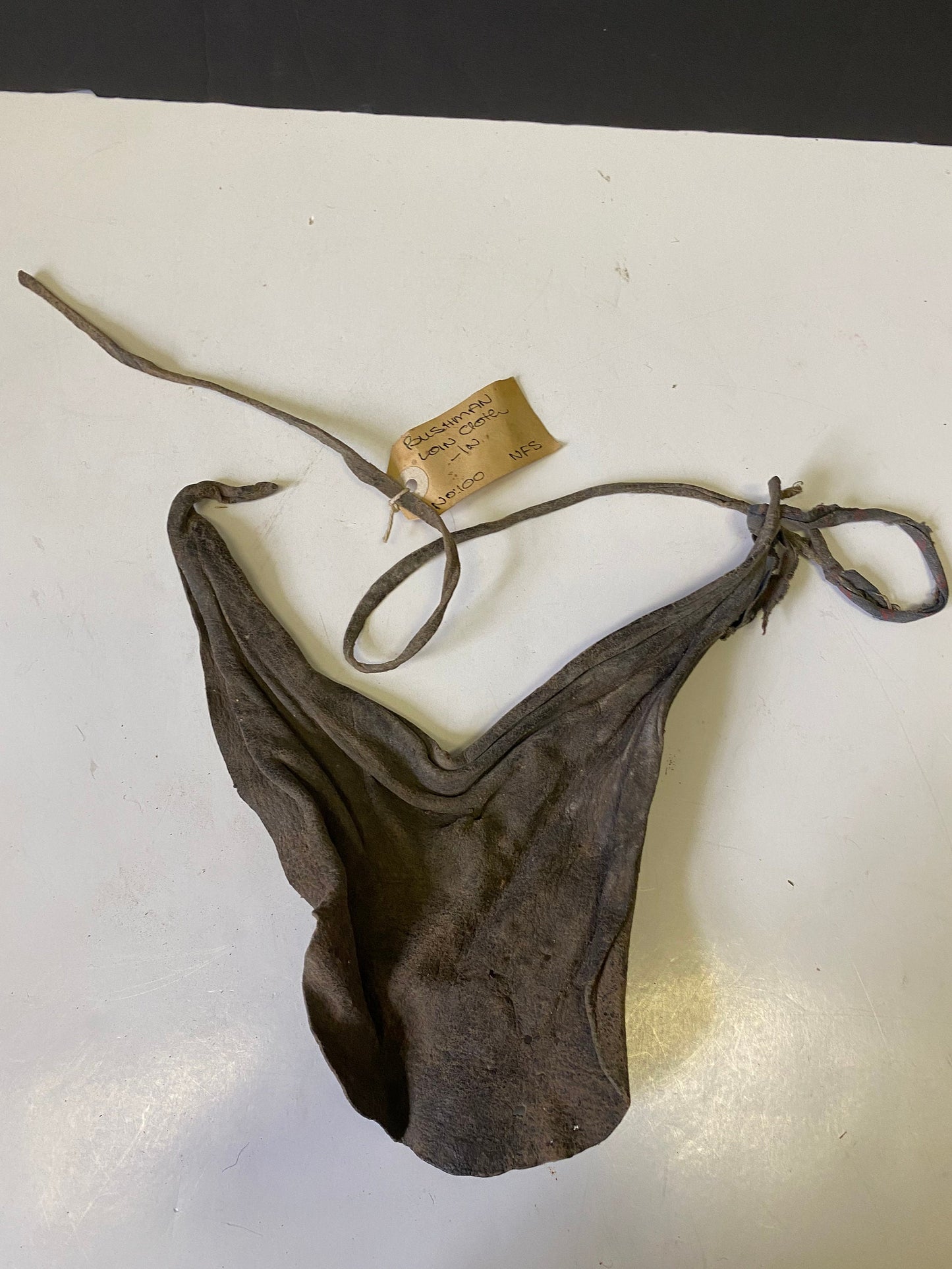 A Museum quality early 19 century South African Zulu tribe loin cloth Authentic and in as is cond - Culturally cool- 13 x 9 approx