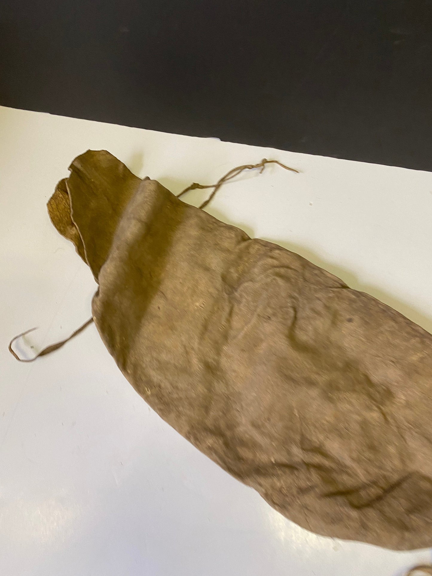 A  Museum quality early 19 century South African Zulu tribe bushman bag  Authentic and in as is condition - Culturally cool - 29 x 7 inches