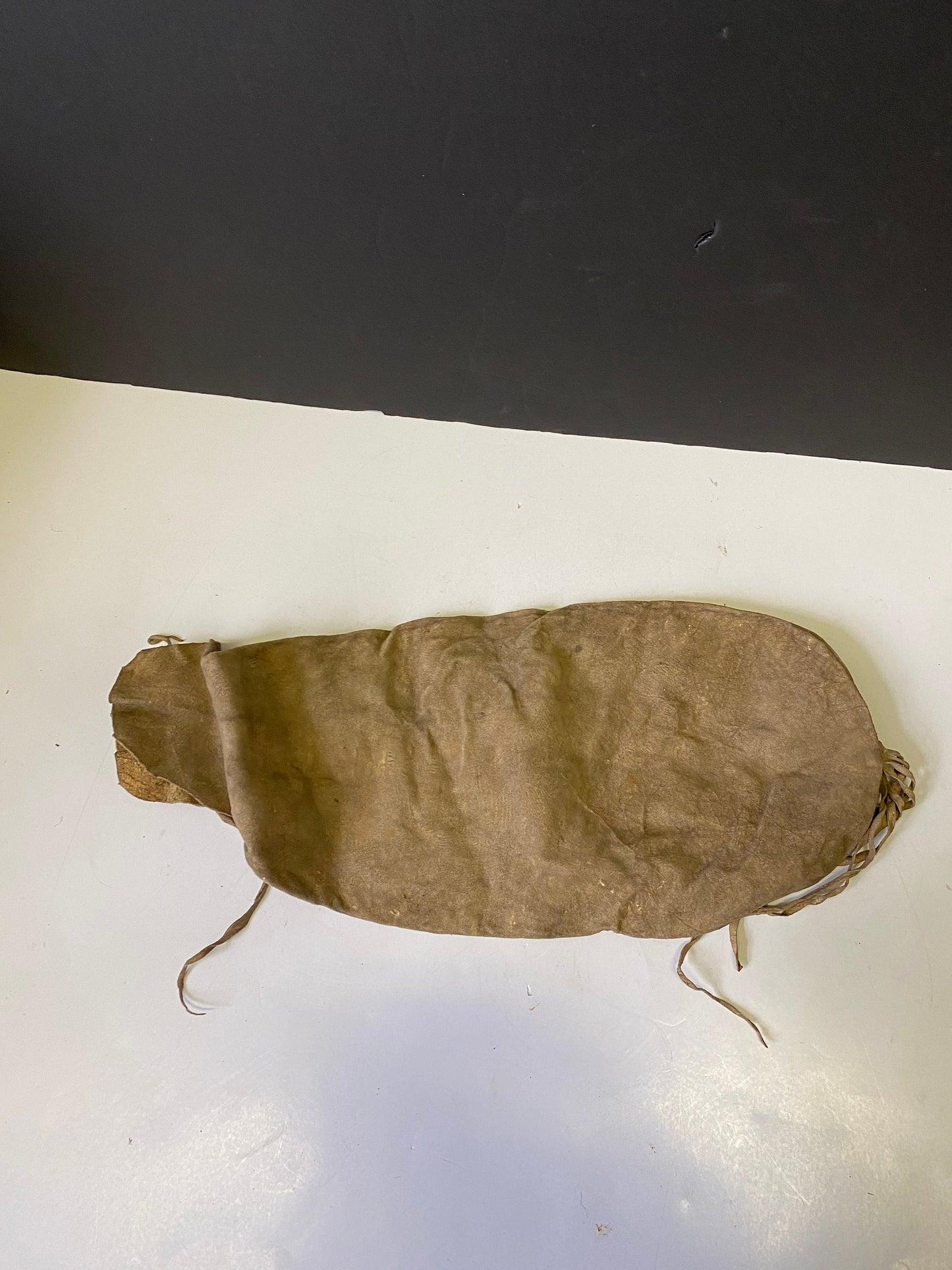 A  Museum quality early 19 century South African Zulu tribe bushman bag  Authentic and in as is condition - Culturally cool - 29 x 7 inches