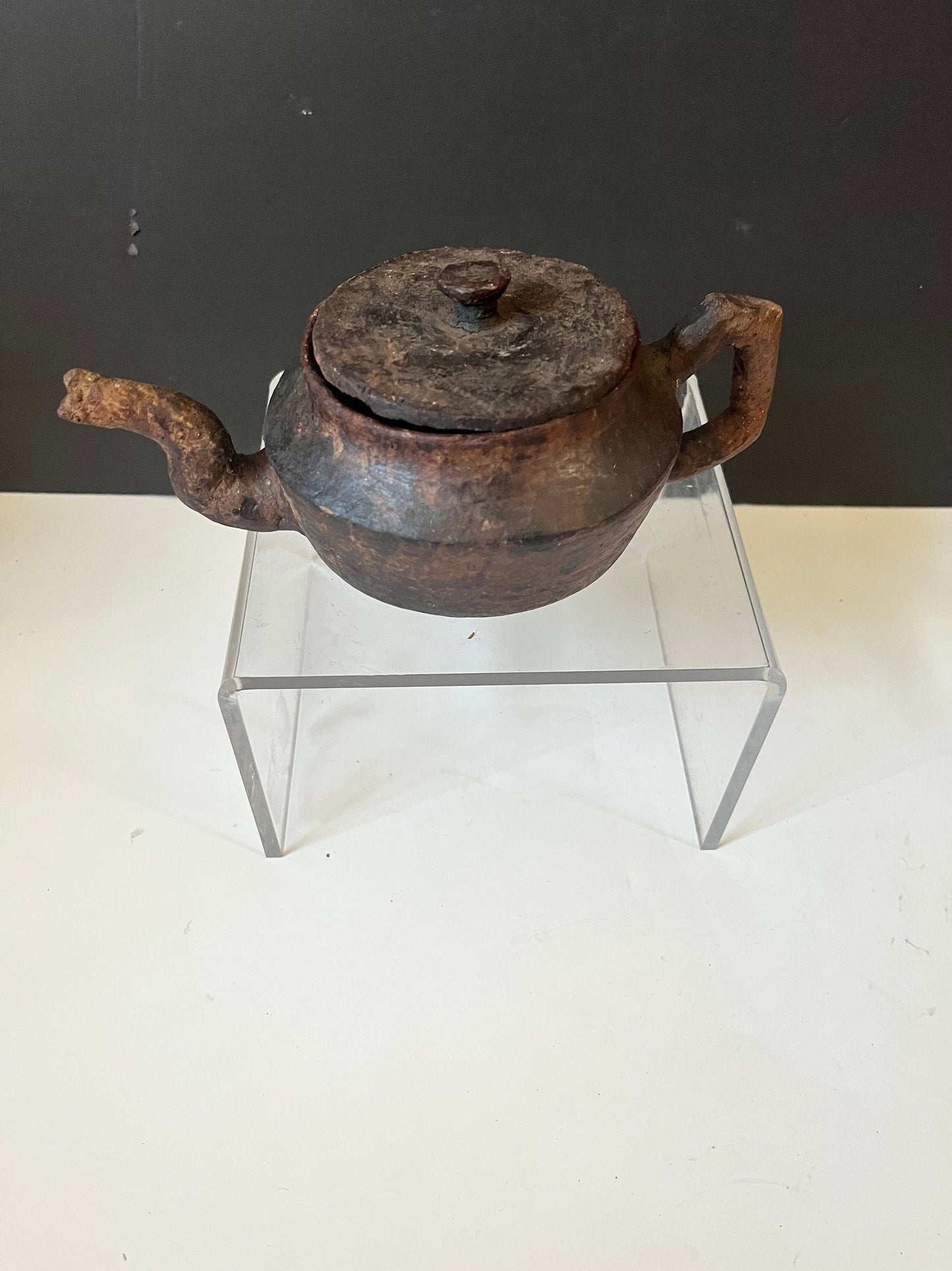 Absolutely fabulous museum quality 8 x 3 high very very very very very very very very old Chinese purple clay teapot Fabulous patina! Wow