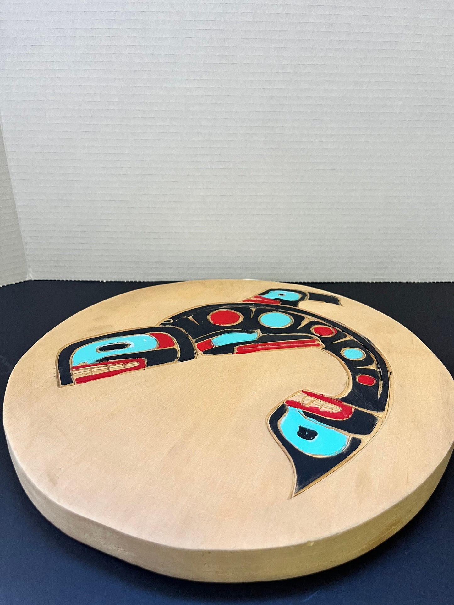 12 inches signed indigenous, first nation specific northwest coast, killer whale plaque unbelievable detail