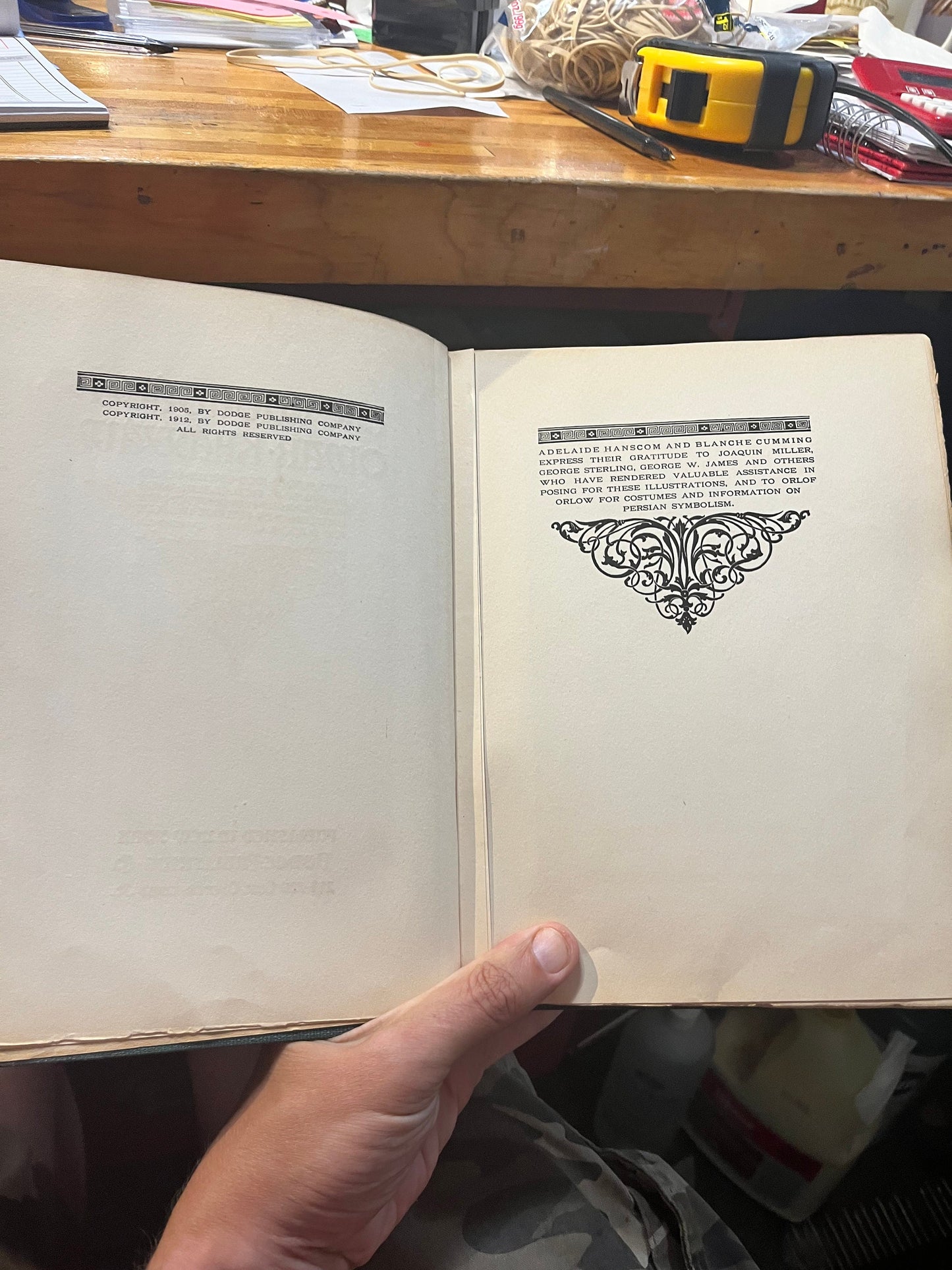 Absolutely fantastic antique book 10 x 8 x 1.5 the runalyat of Omar Khayyam good but not perfect condition stunning portraits - wow