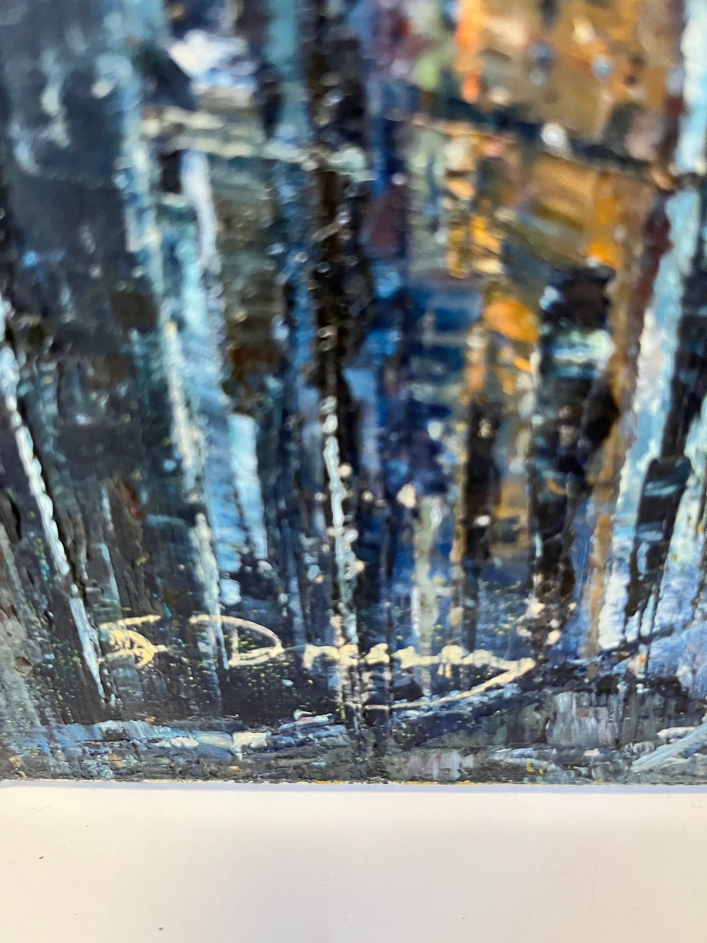 10 x 8 x 1 super little original painting  European street scene  signed hard to read  really beautiful  great gift