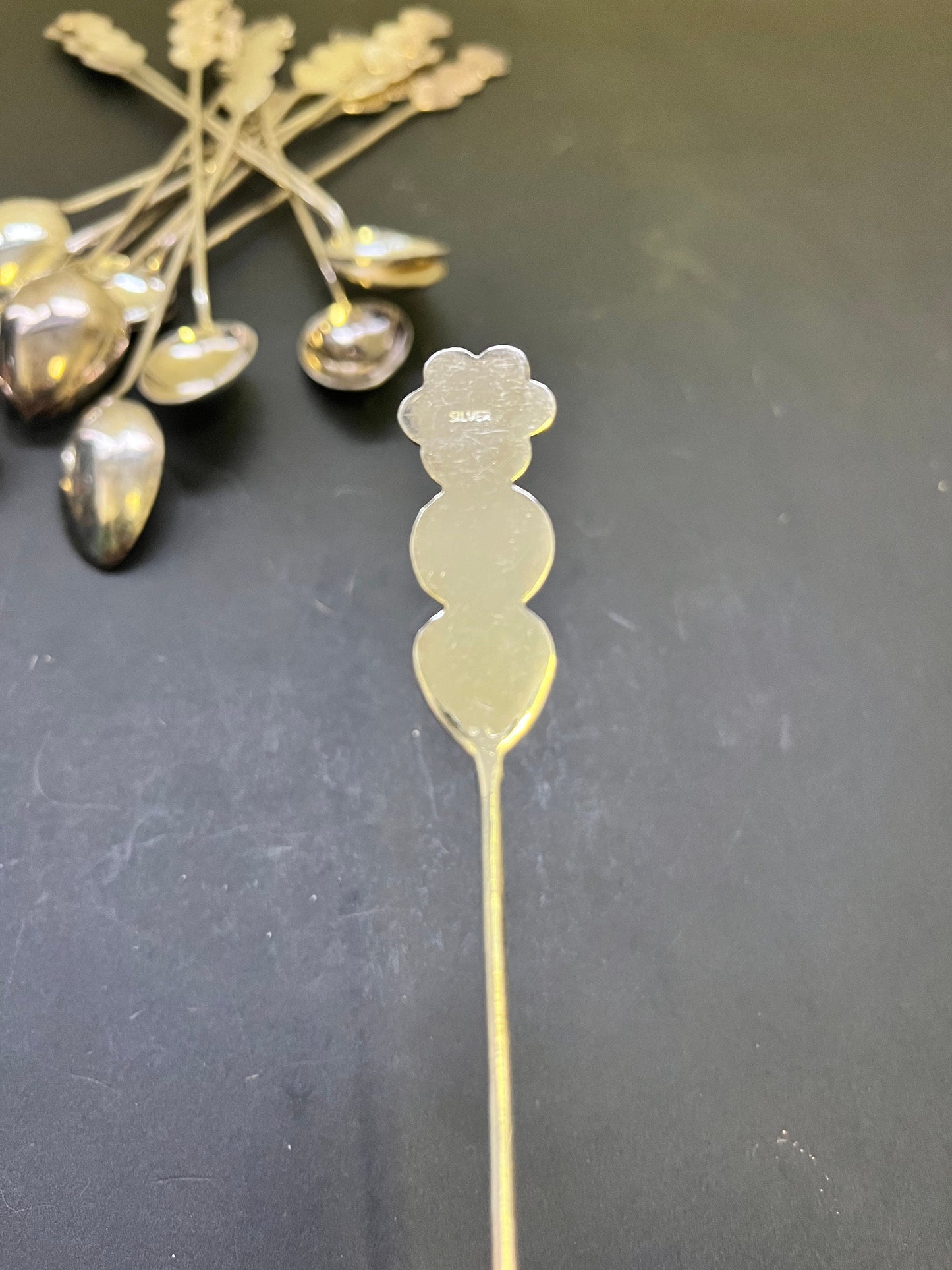 Absolutely fantastic heavy 7 inch Chinese sterling spoon marked silver in back COFFEE spoon nice quality perfect gift