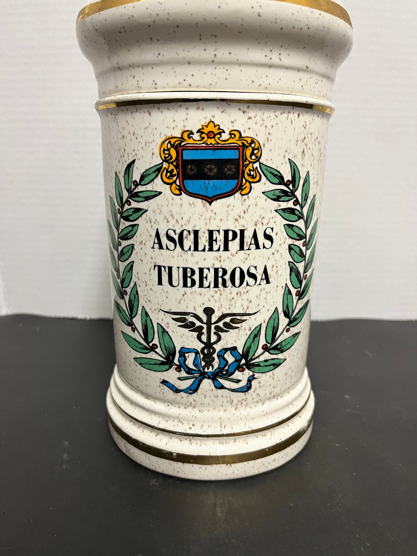 Very cool 10 inch French apothecary lidded jar  Authentic and perfect condition would make a great gift