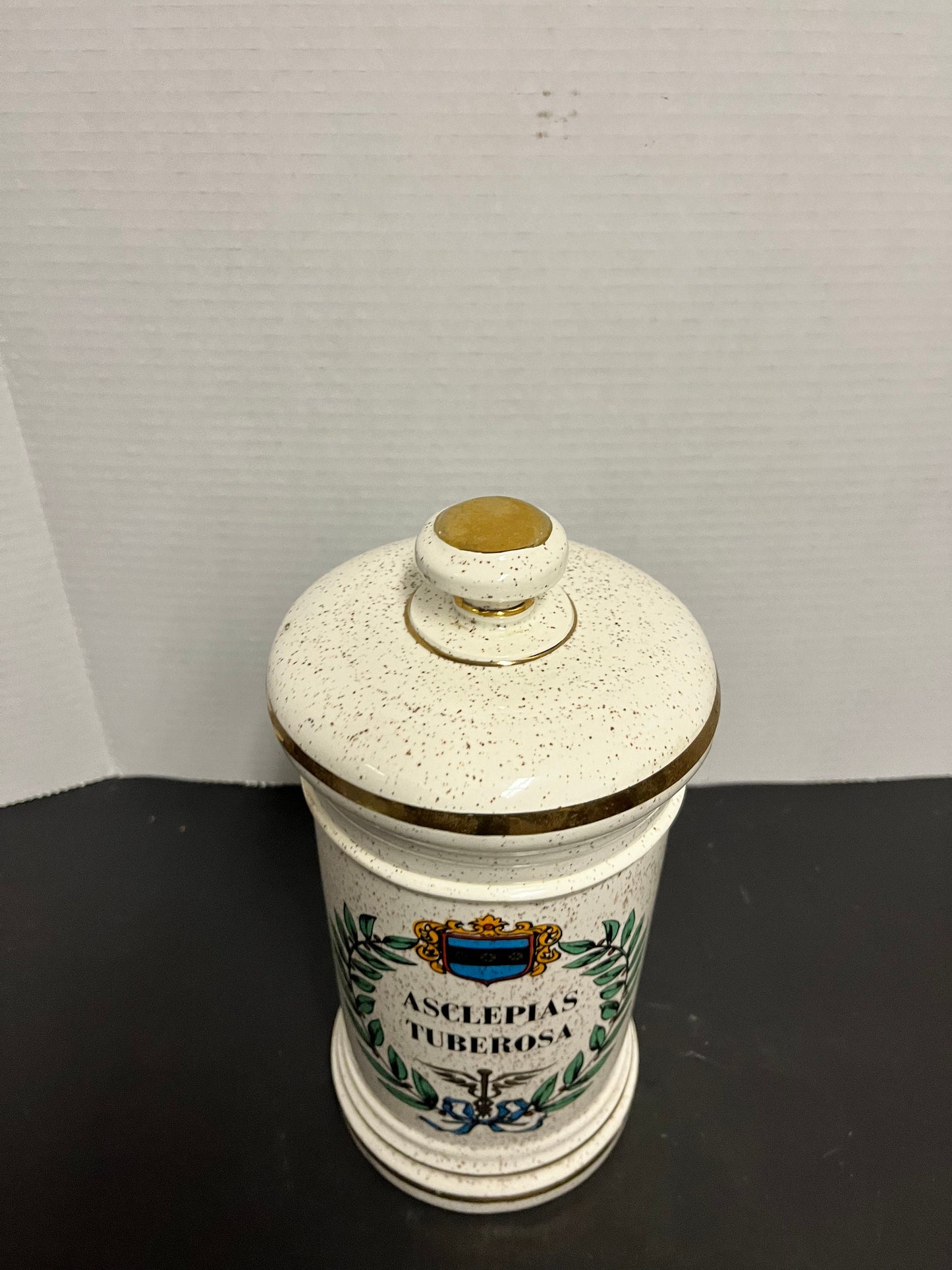Very cool 10 inch French apothecary lidded jar  Authentic and perfect condition would make a great gift