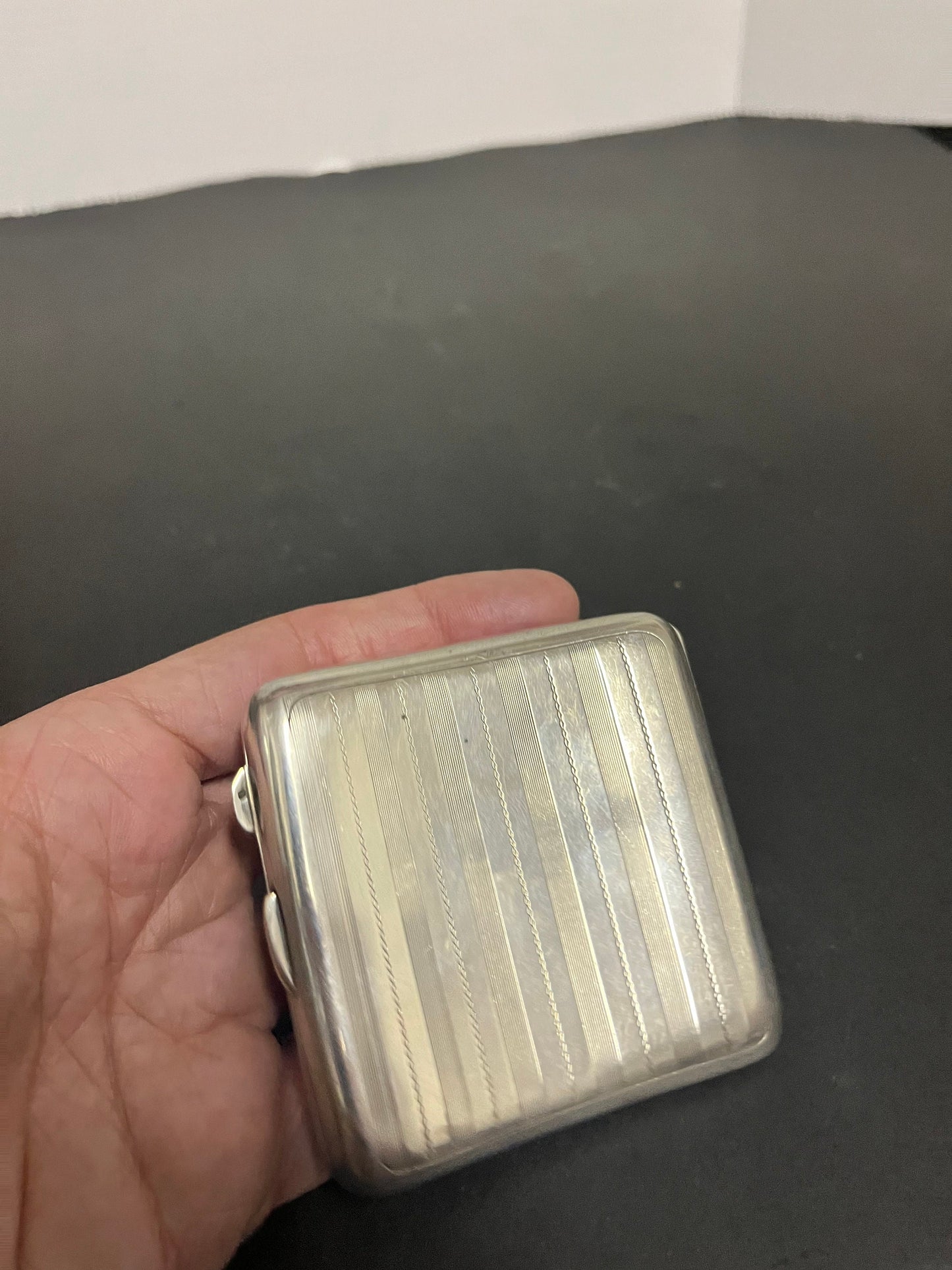 Absolutely fabulous museum quality rare heavy solid hallmarked English sterling cigarette case celebrating 1923 chemist shop Medical -