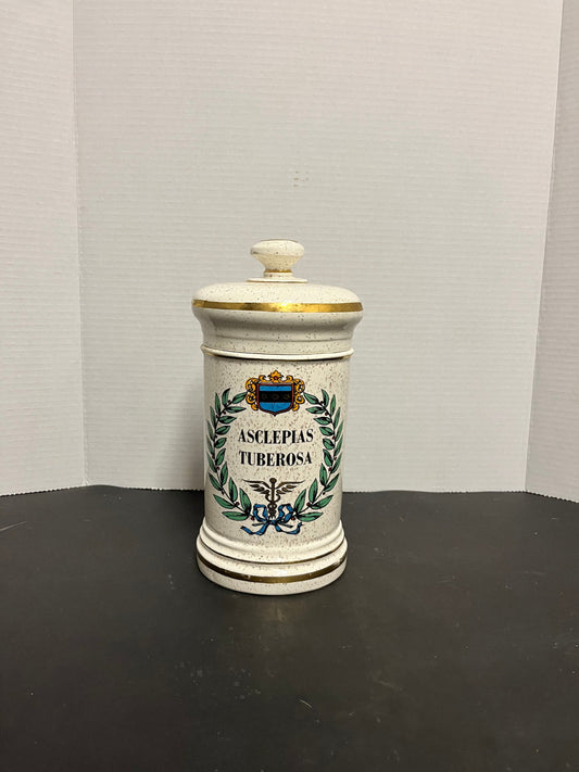 Very cool 10 inch French apothecary lidded jar  Authentic and perfect condition would make a great gift