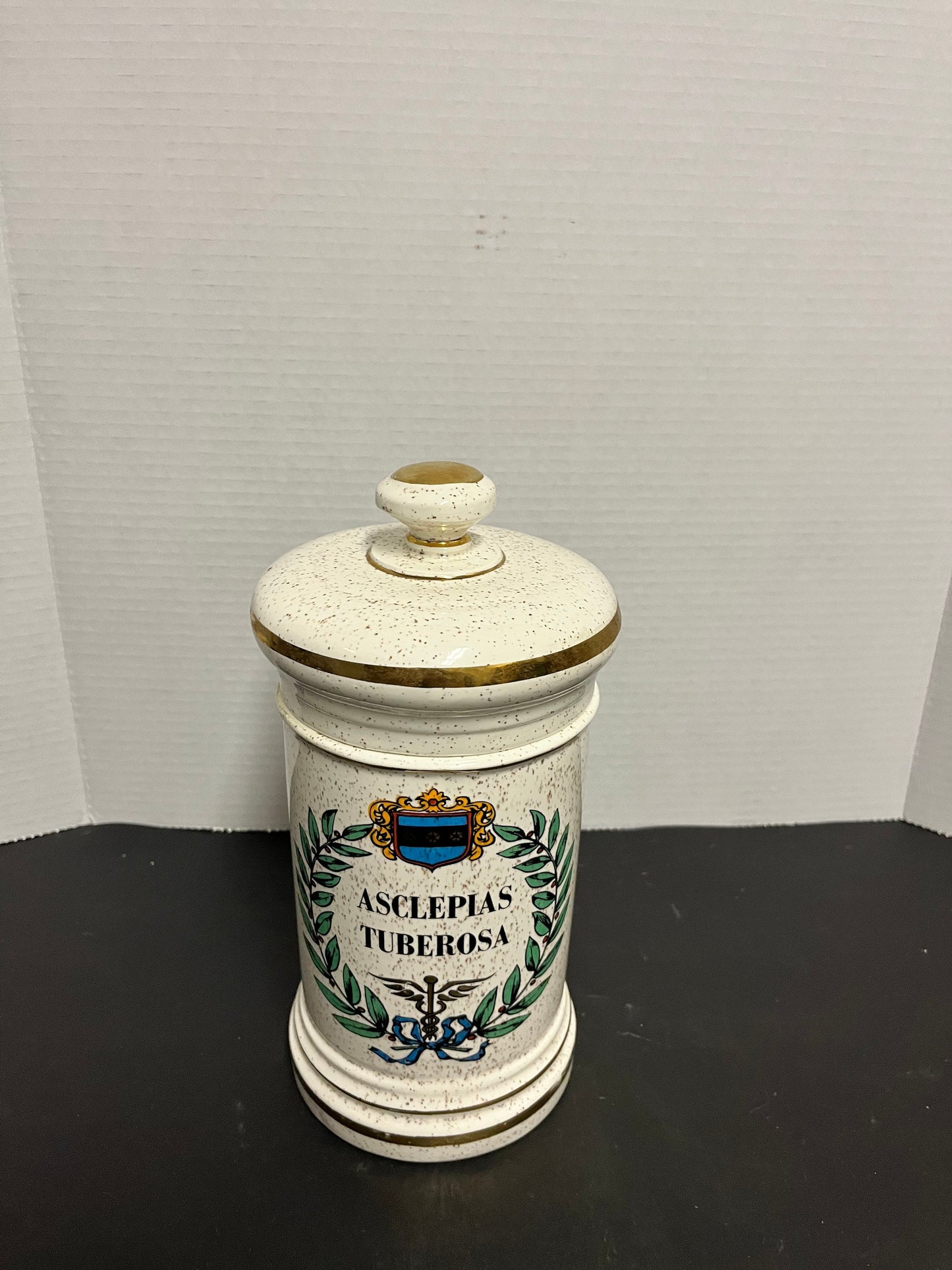 Very cool 10 inch French apothecary lidded jar  Authentic and perfect condition would make a great gift