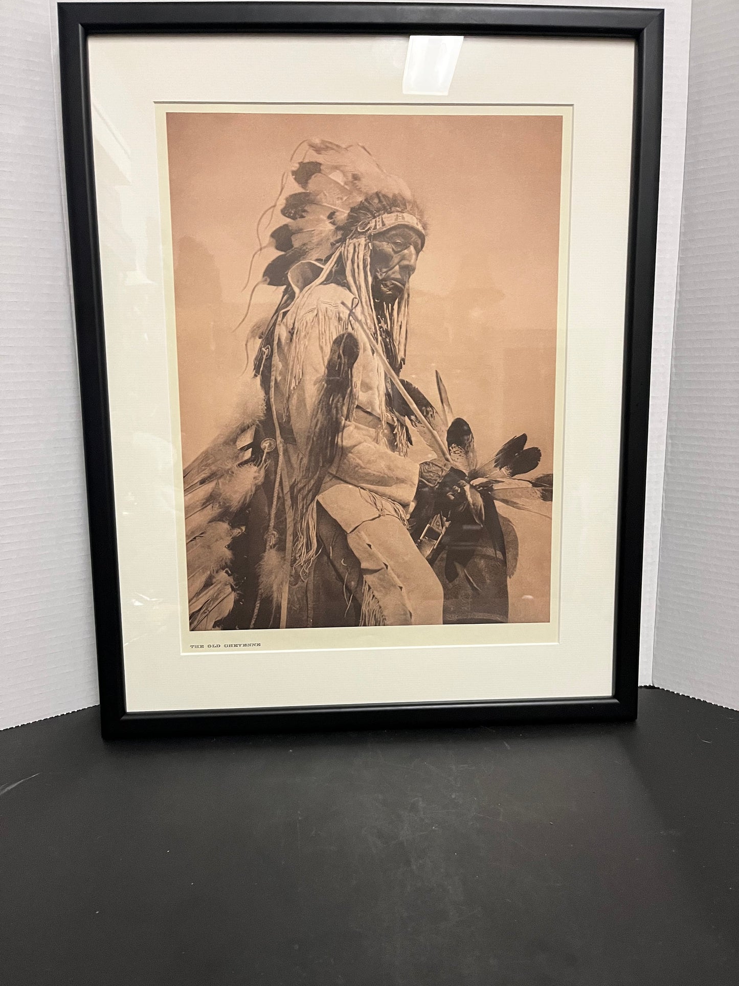 Absolutely incredible framed 22 x 17 authentic authorized limited edition print of Edward Curtis work photo Brand new frame and matting