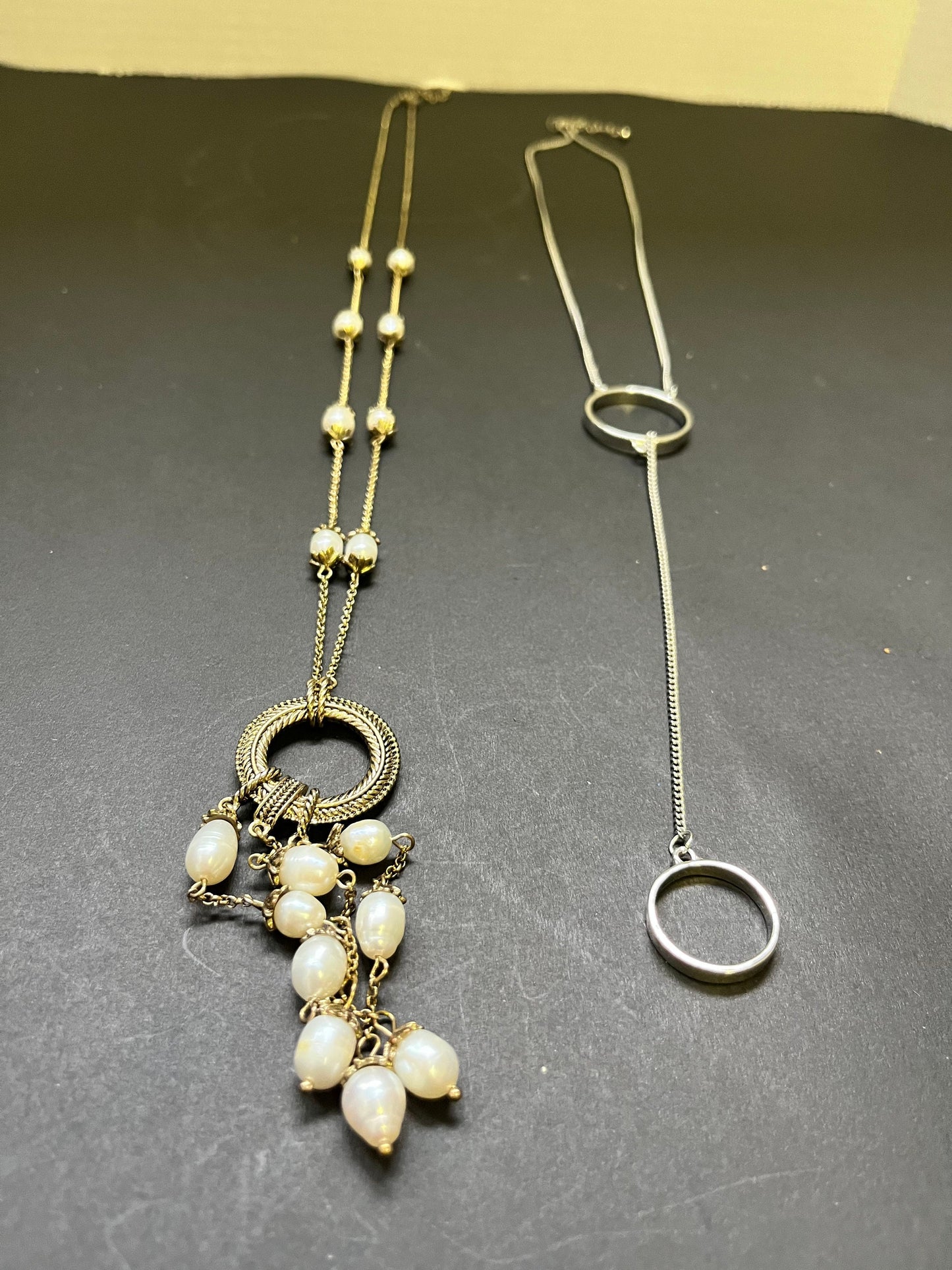 Approximately 34 inch gilt and fresh seawater pearl necklace exquisite quality, and a great look and comes with free silver style necklace