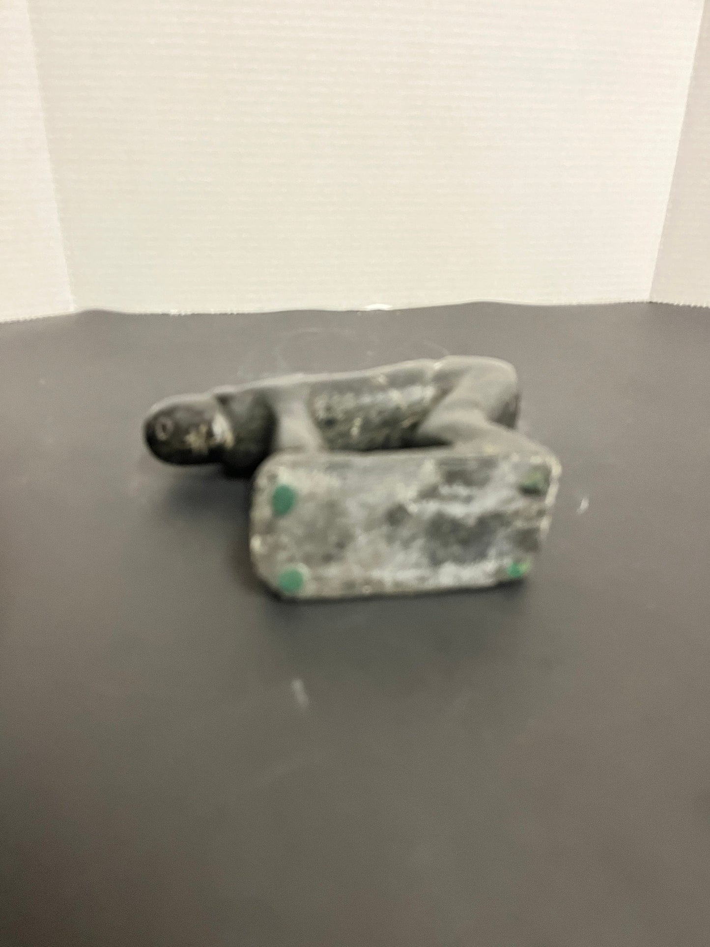 Antique Inuit soapstone statue amazing museum, quality 7 x 7 very very old well carved and pristine condition Inuit man wow gift