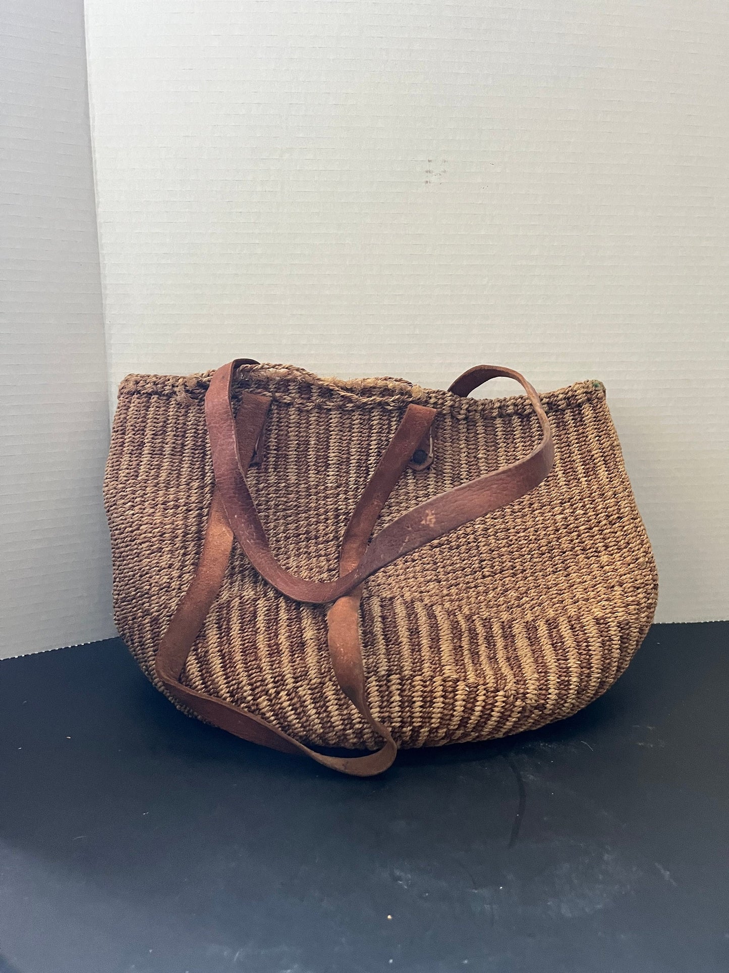 21 inch tall authentic indigenous Alaskan Sally bag amazing piece of Alaskan indigenous history, ready to use a gift or collect wow wow