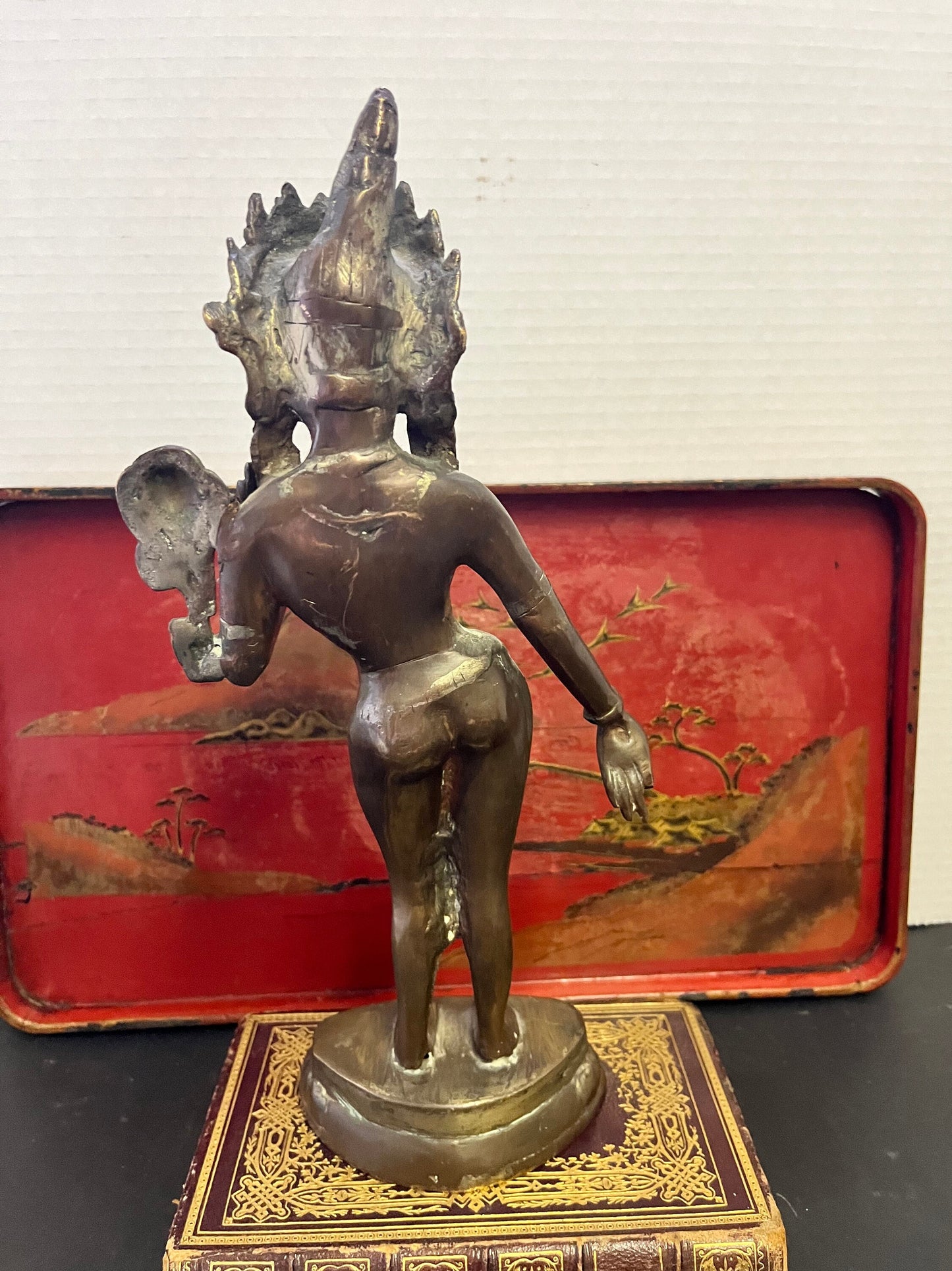 11 inch tall Thai well casted 19 th century snake charmer bronze woman great patina and beautiful look wow wow