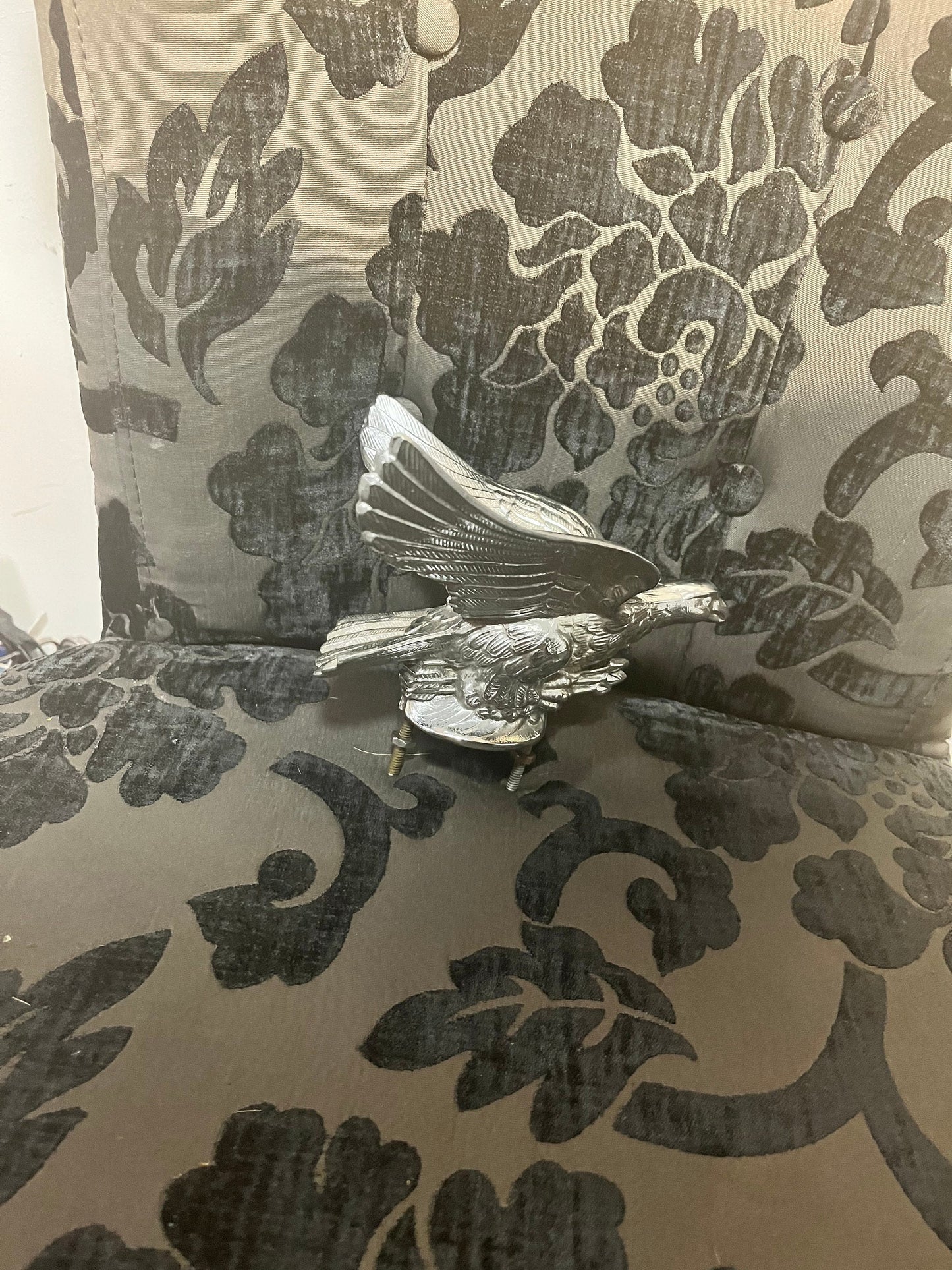 6 x 6 authentic Chrome eagle car mascot great condition and patina wow wow